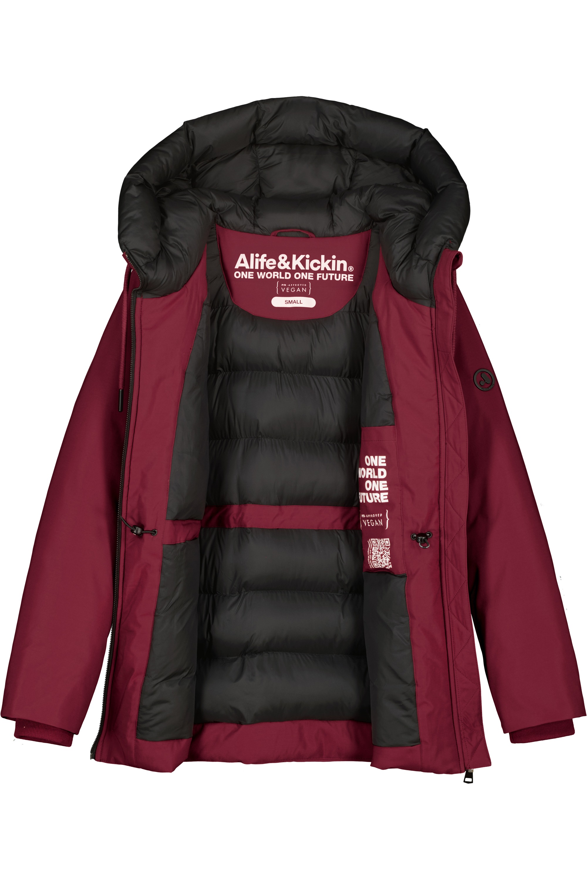 Alife & Kickin Winterjacke »Damen CicelyAK A«, Kurze warme Damenwinterjacke mit gefütterter Kapuze