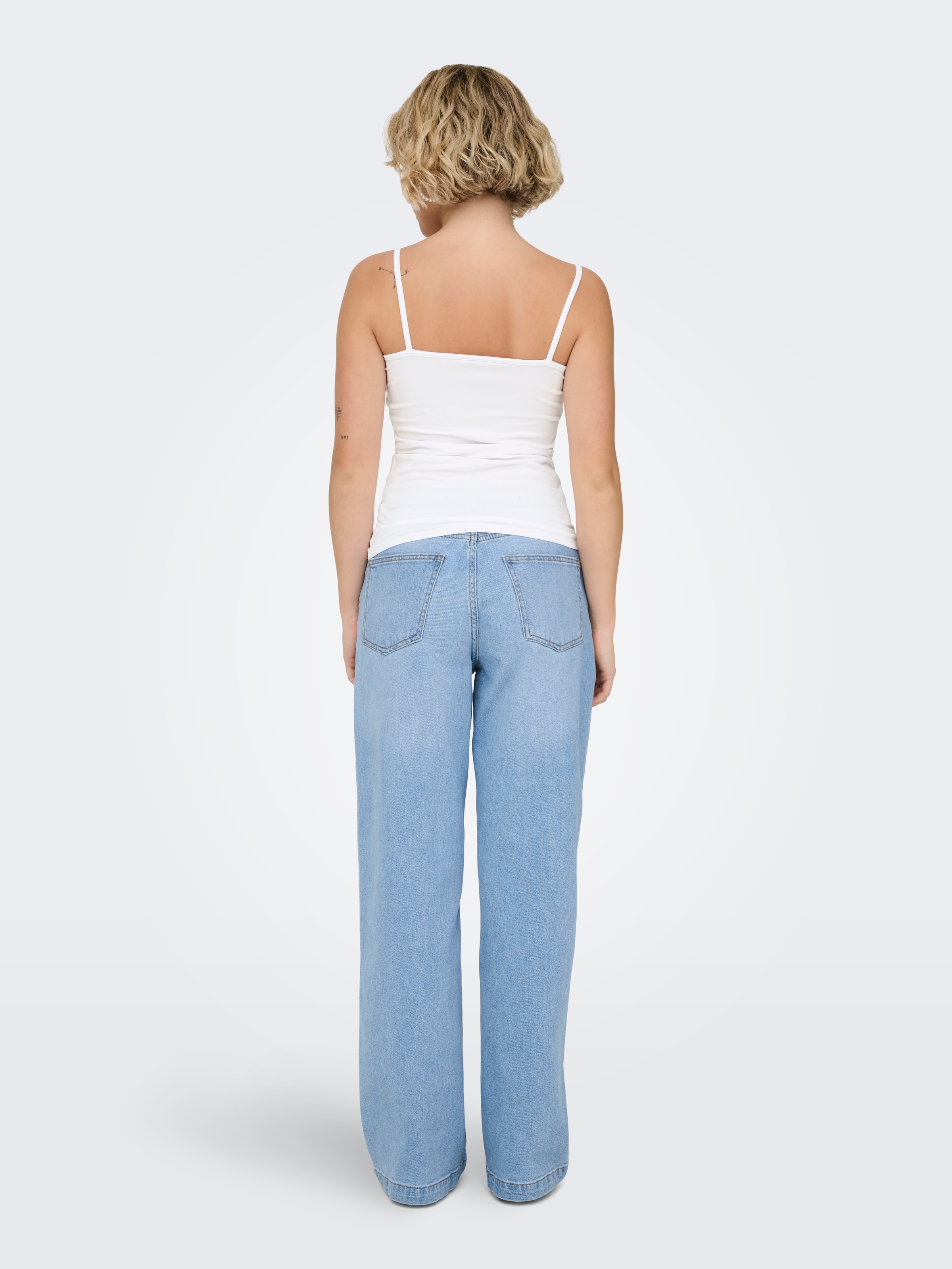 ONLY Spaghettitop »Figurbetontes Spaghettitop im Doppelpack zum Unterziehen« 2er-Pack,  tiefer Rundhals, sehr figurbetont, modisch, unifarben, Stretch