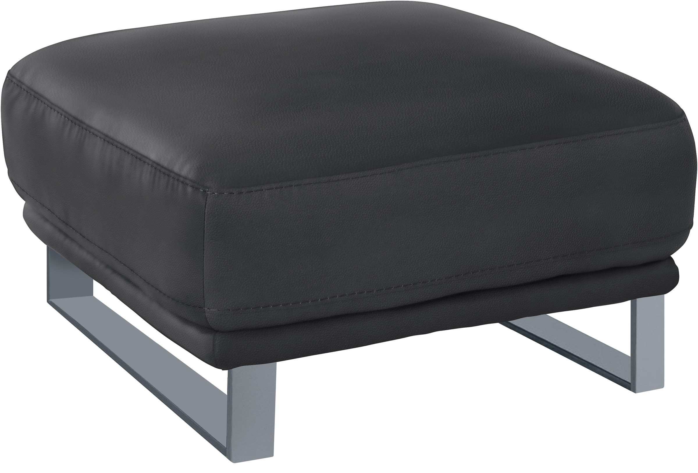 W.SCHILLIG Hocker »montanaa«, mit Metallkufen in Silber matt, Breite 71 cm