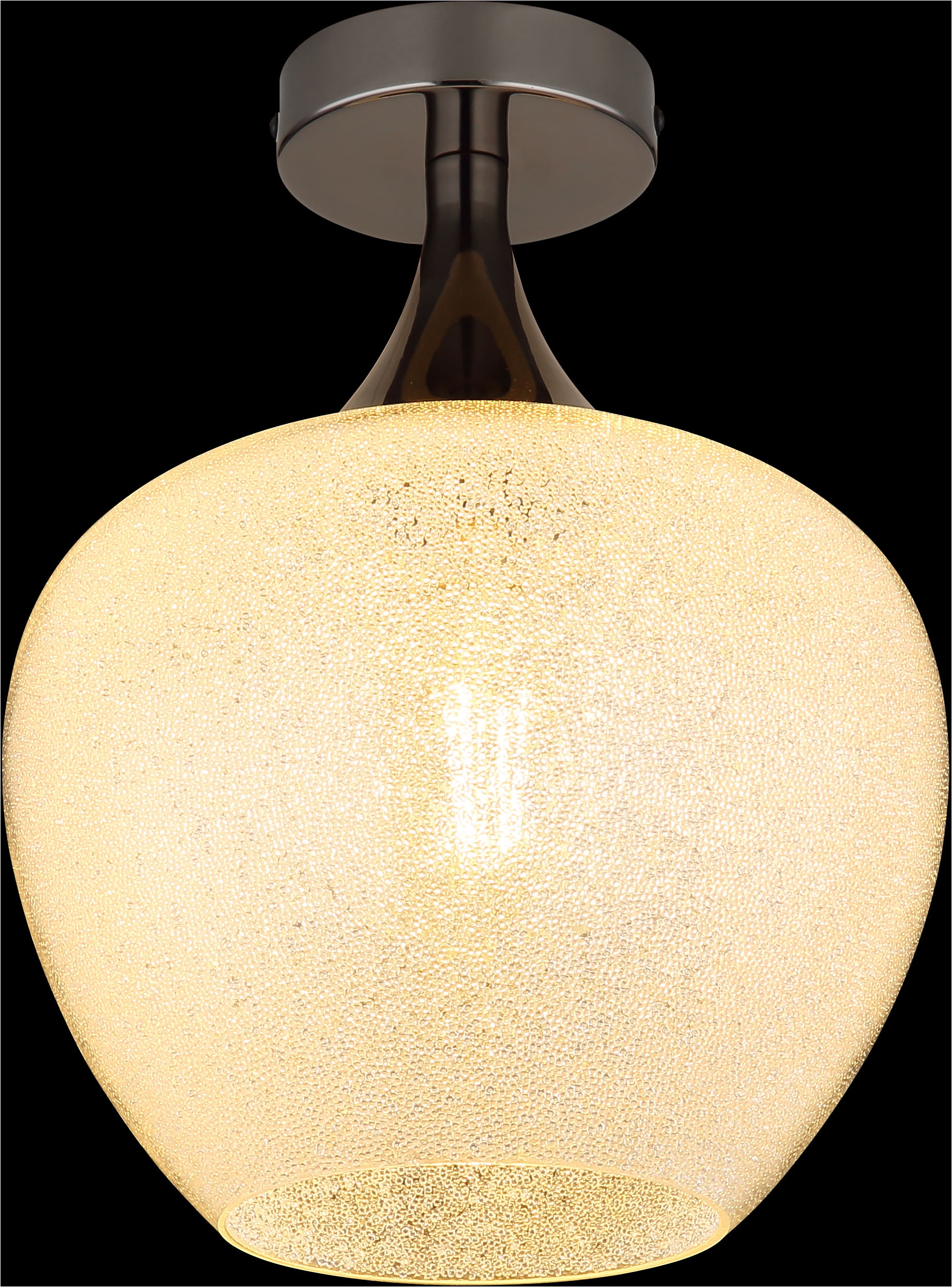 GLOBO LIGHTING Deckenleuchte »MAXY« E27 1 Stk. Deckenlampe/schwarz-chrom/Glas klar/Acrylkristalle