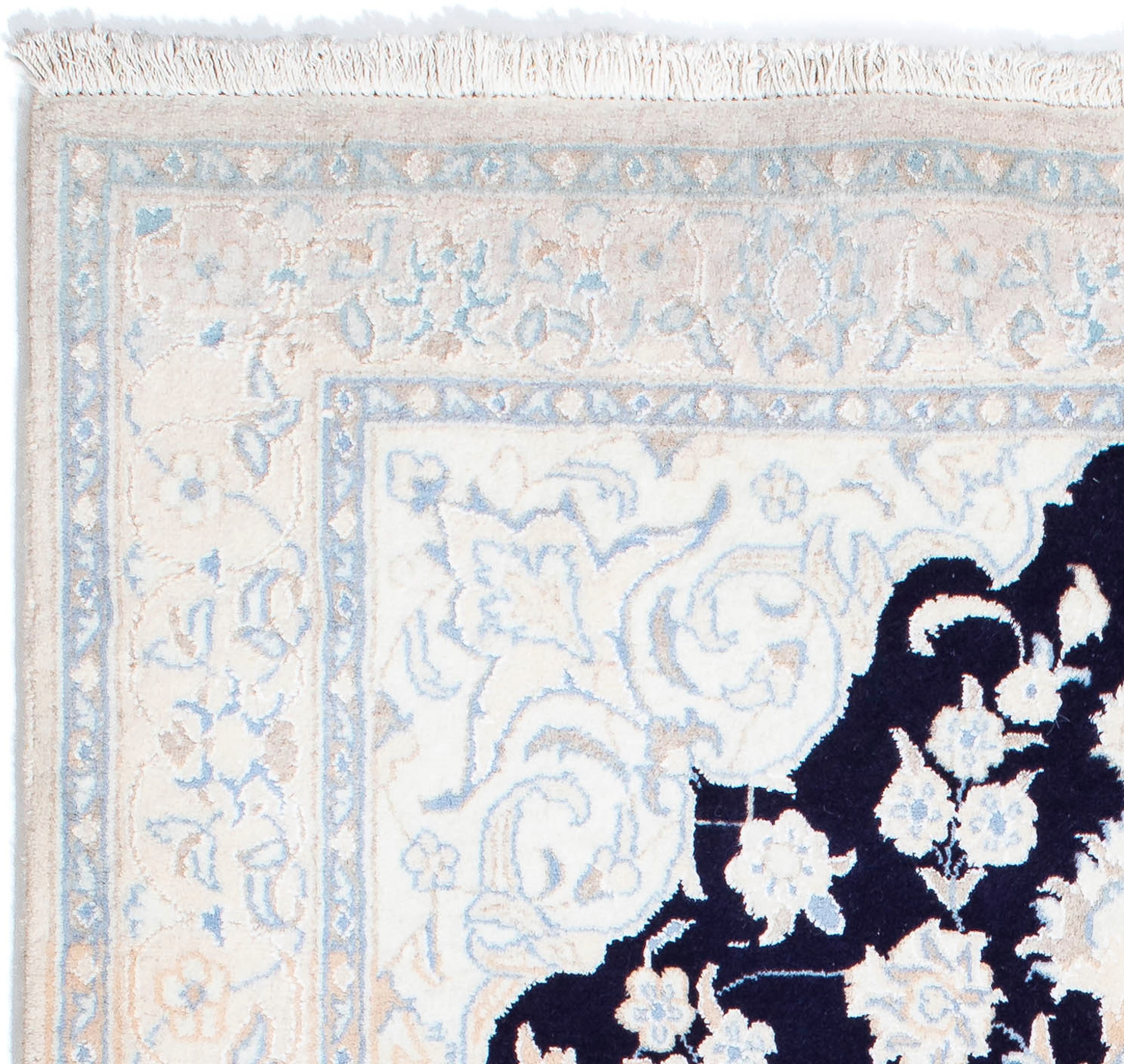 morgenland Orientteppich »Perser - Nain - Royal - 204 x 123 cm - beige«, rechteckig, Wohnzimmer, Handgeknüpft, Einzelstück mit Zertifikat