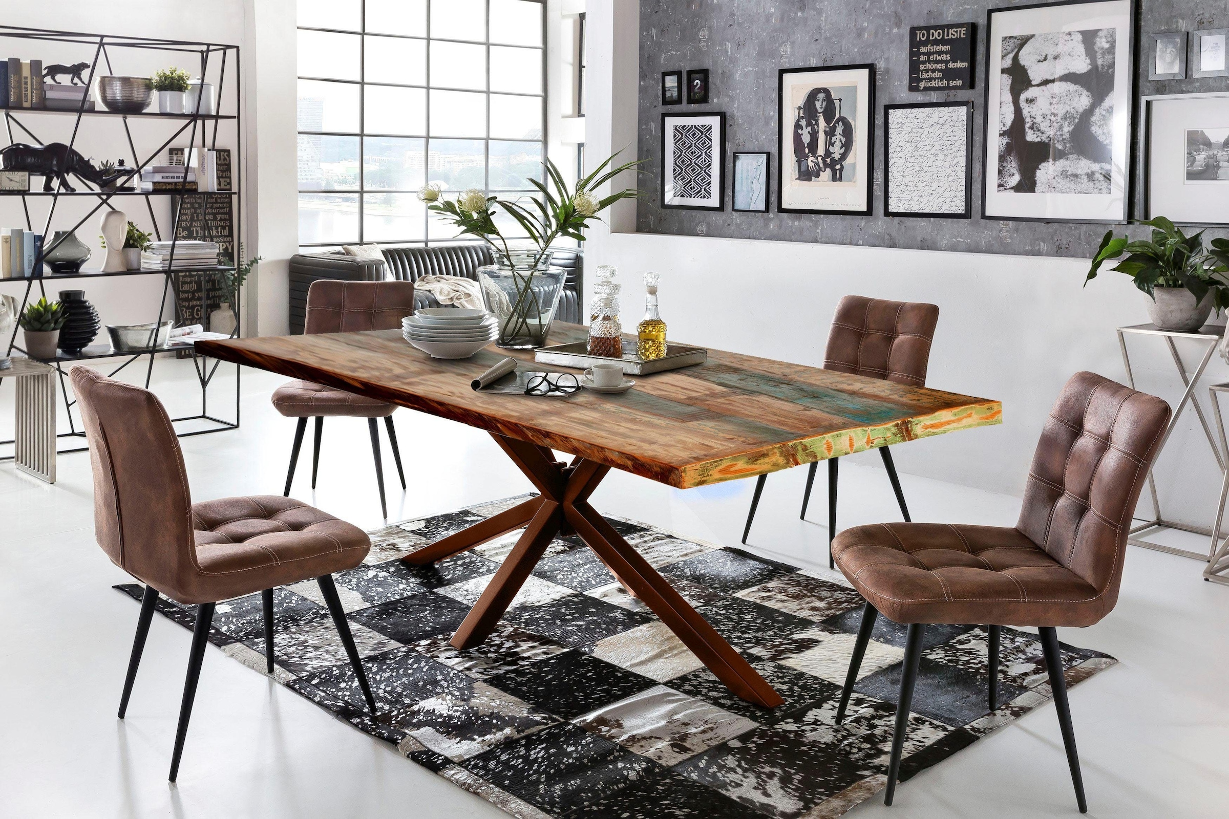 Bild von SIT Esstisch »Tops&Tables«, mit Tischplatte aus Altholz mit Farbresten