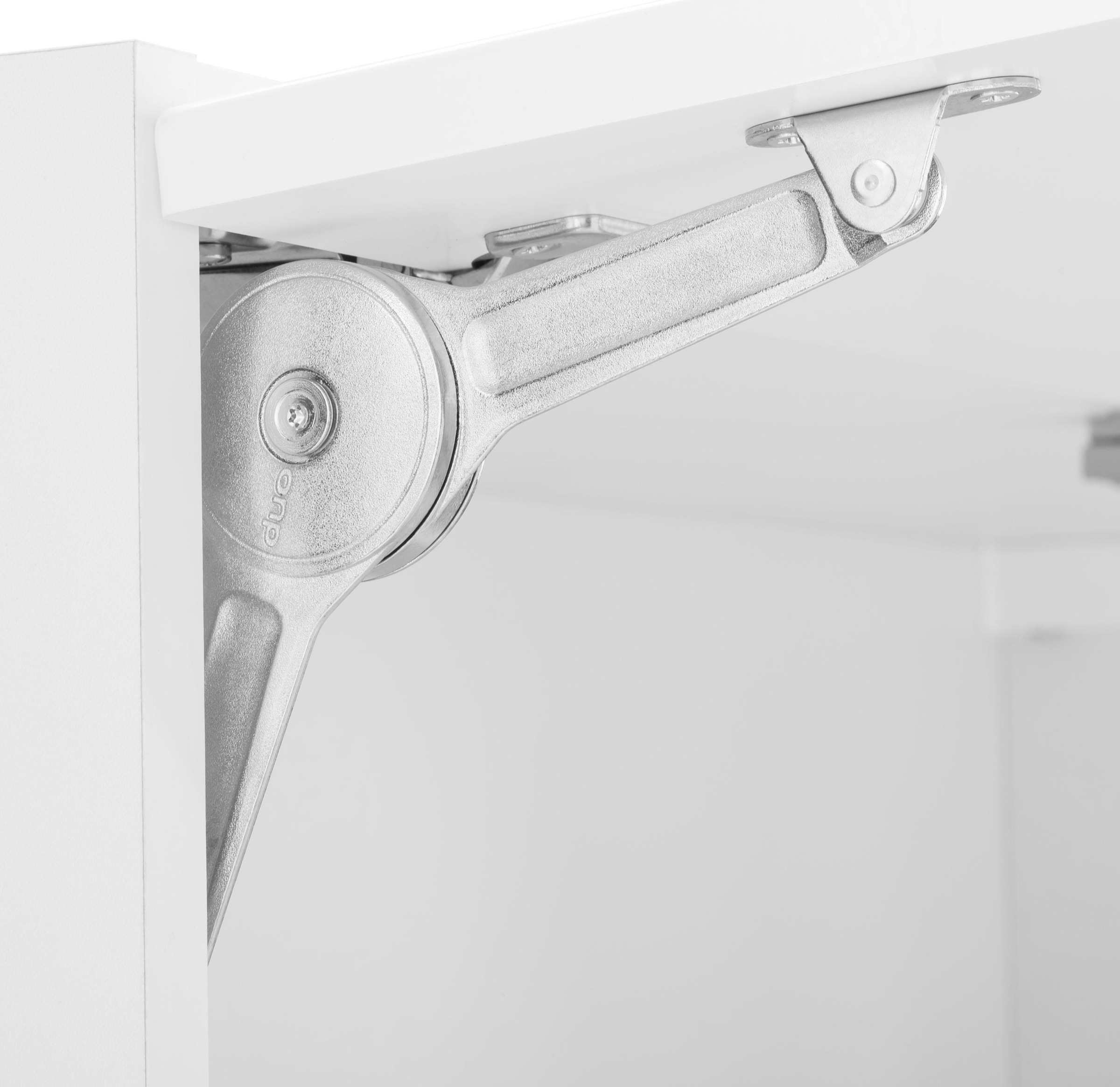 KOCHSTATION Küchenzeile »KS-Tulsa«, mit E-Geräten, Breite 210 cm, schwarze Metallgriffe, MDF Fronten