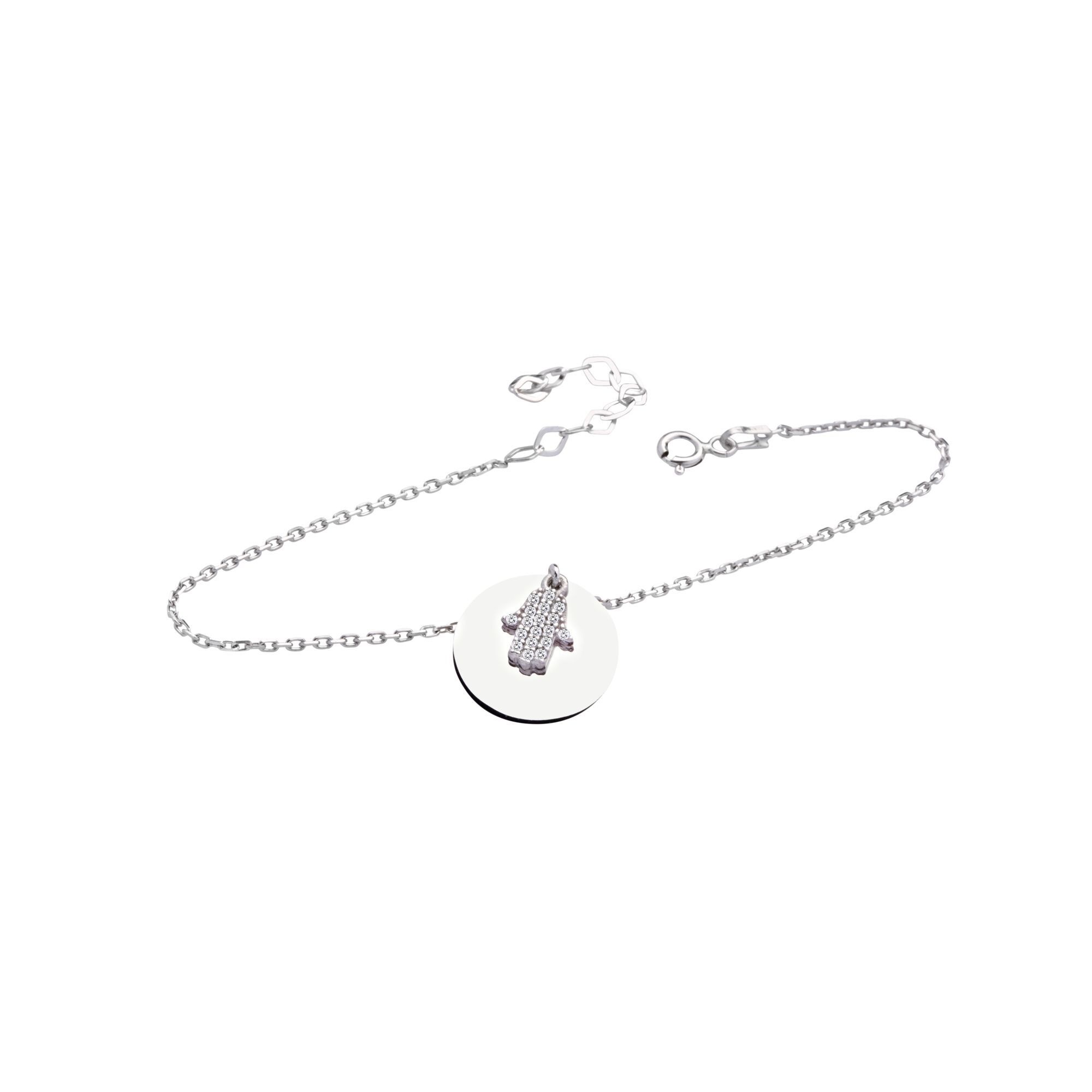 dKeniz Armband »925/- Sterling Silber rhodiniert Glänzend 17+3cm Zirkonia  Weiß« kaufen | Silberarmbänder