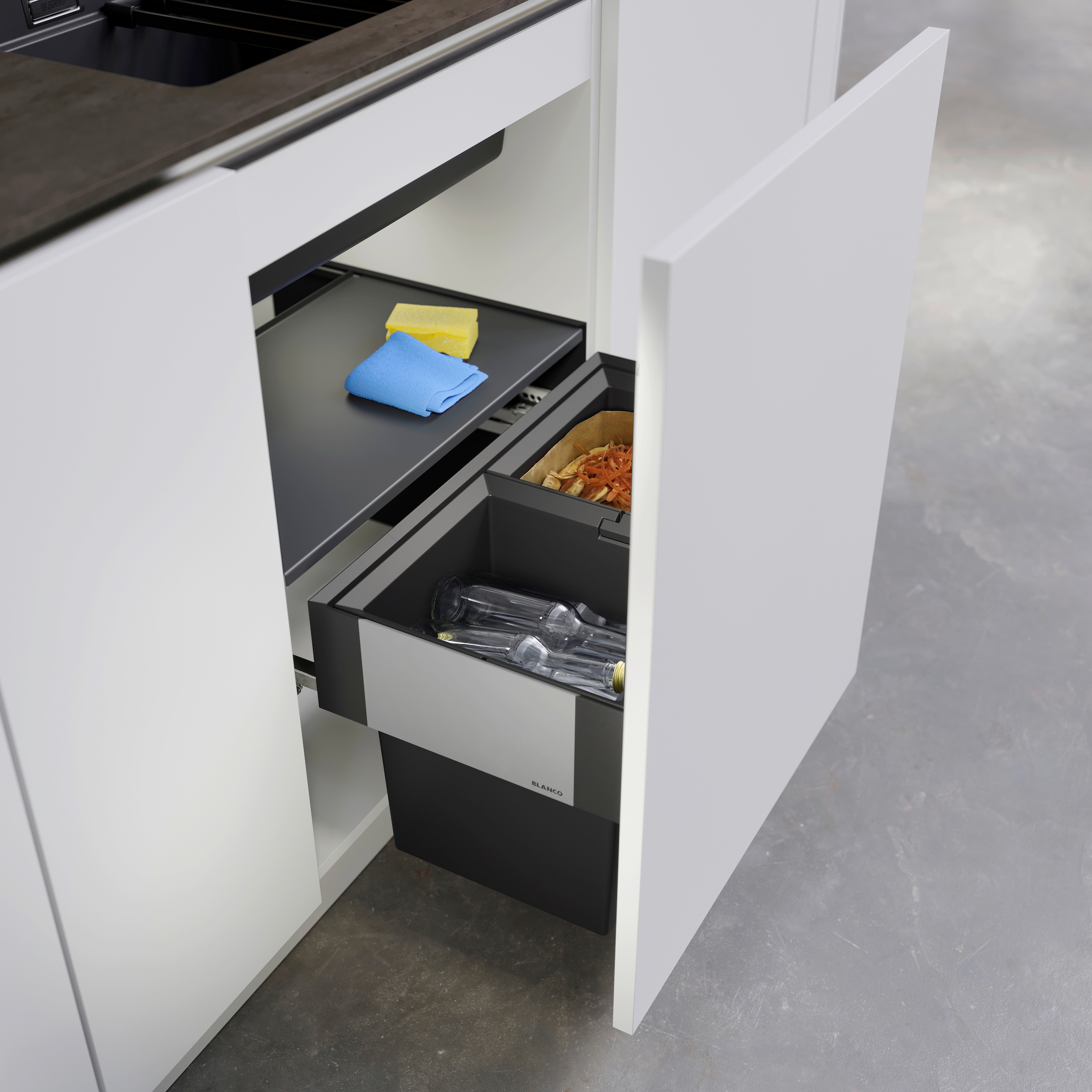 Blanco Mülltrennsystem »Select II Compact60/2« 2 Behälter Kunststoff, Stahlblech, 600 mm Untermass