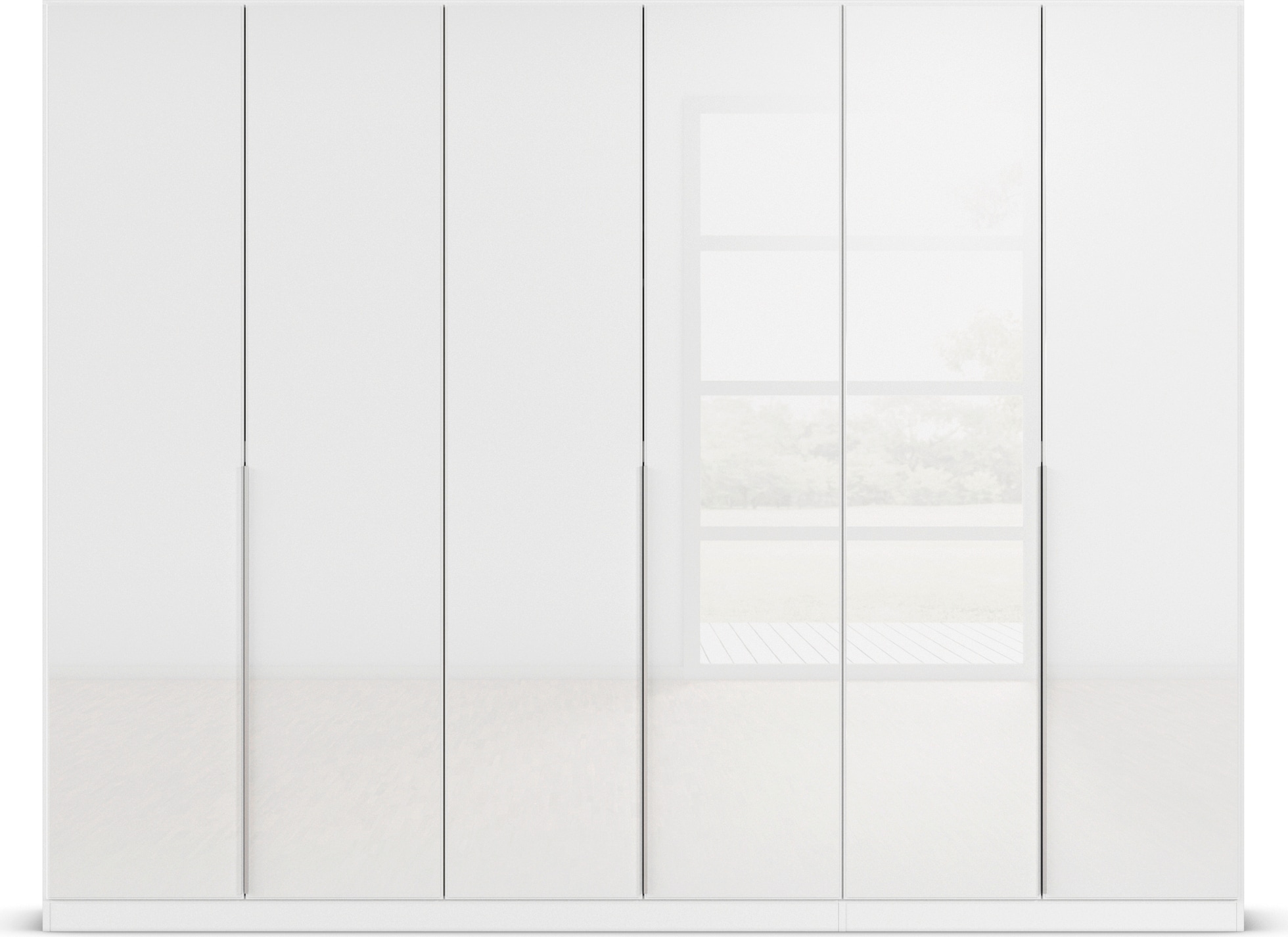 rauch Drehtürenschrank »Kleiderschrank Kleiderschränke Schrank Garderobe AGORDO mit Glasfront«, (in zwei Griff-Farben), durchdachte Innenausstattung, in 6 Breiten und 2 Höhen MADE IN GERMANY