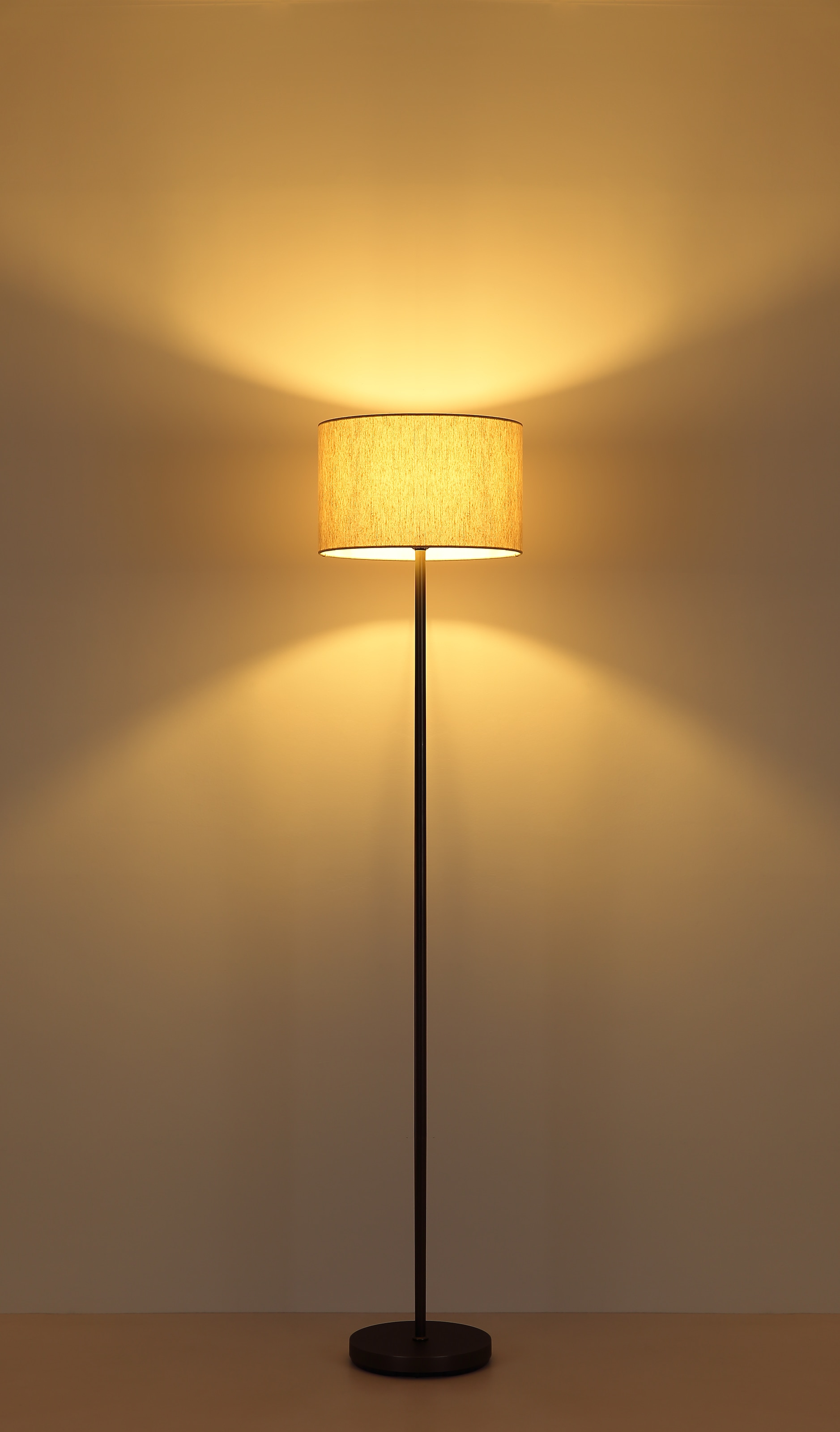 NOWA Stehlampe »THEA« E27 1 Stk. Stehleuchte schwarz-chrom matt Wohnzimmer Flur