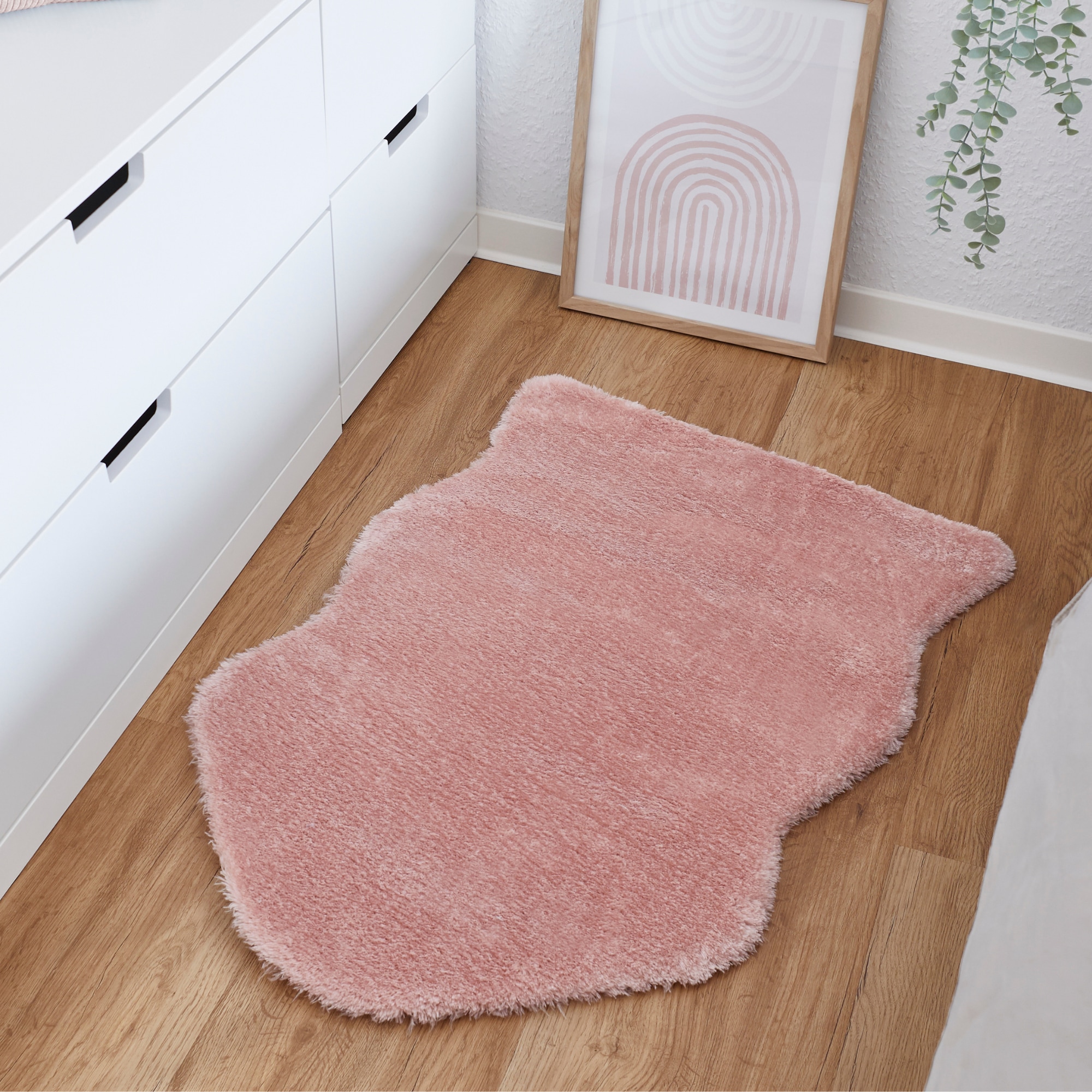 Andiamo Fellteppich »Lamm Fellimitat«, fellförmig, 20 mm Höhe, Kunstfell, besonders weich durch Microfaser, Kudenliebling