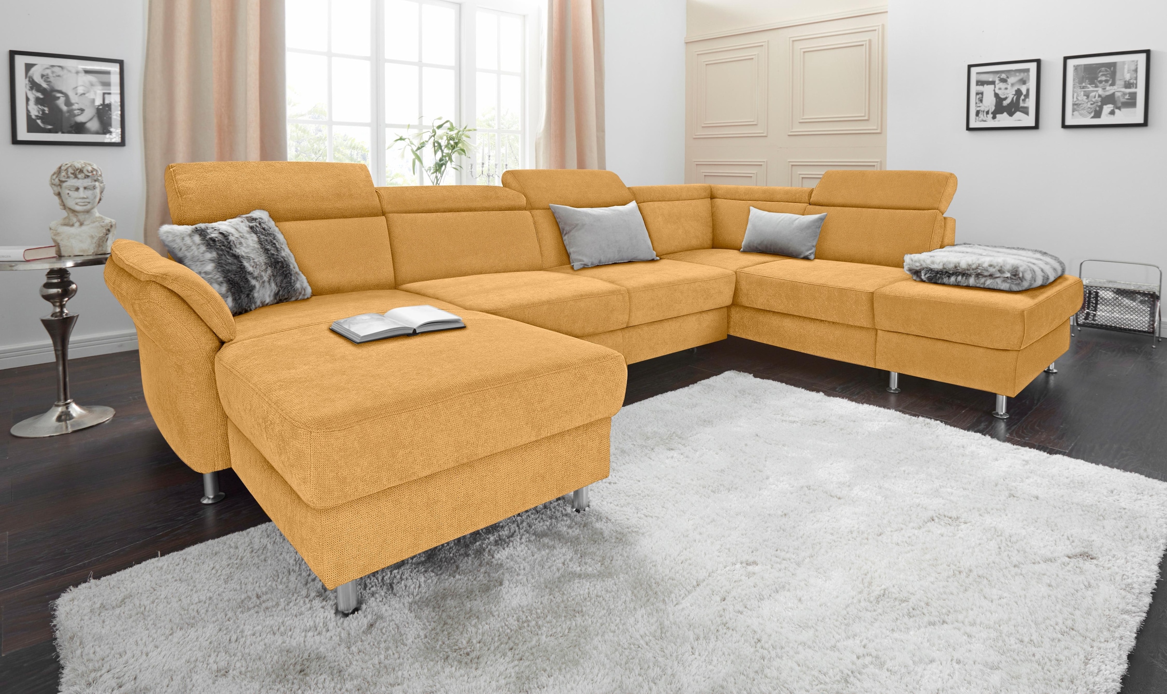 sit&more Wohnlandschaft »Avignon U-Form« wahlweise mit Bettfunktion und Sta günstig online kaufen