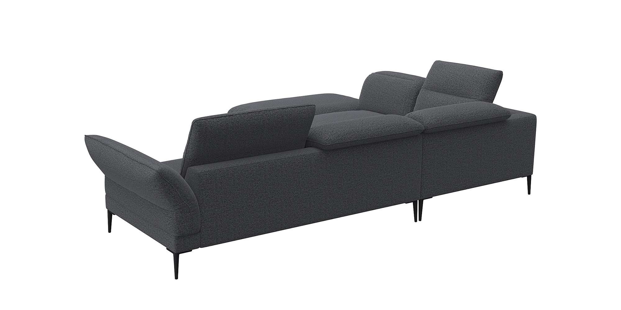 FLEXLUX Ecksofa »Salino, Funktionssofa mit Ottomane, Relaxsofa, Ecksofa«, Sofa mit Arm- und Kopfteil-Verstellungen, Kaltschaum & Stahl-Wellen