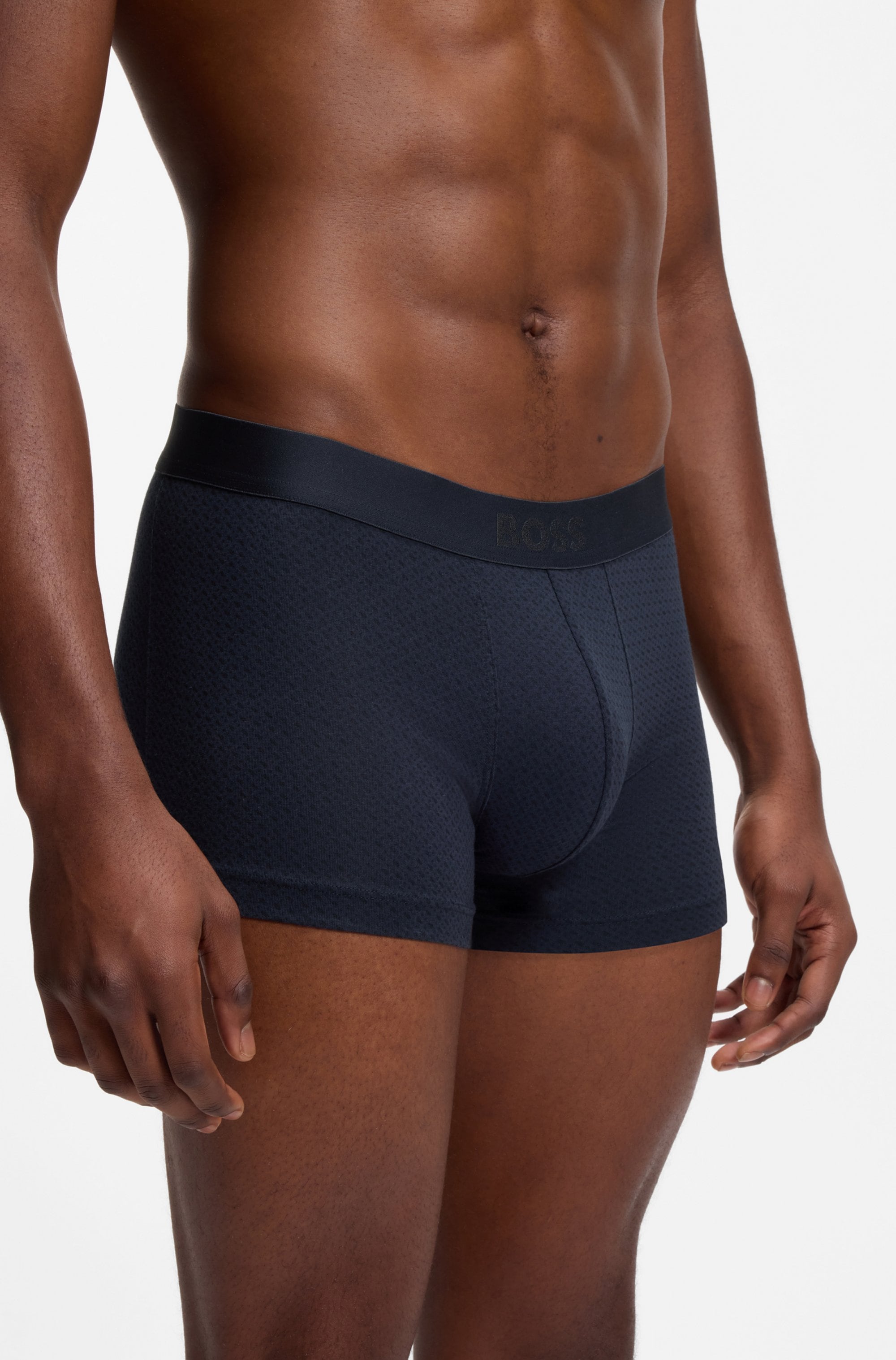 BOSS »Trunk 3P BOSS ONE« 3 Stk. mittlere Bundhöhe, 1x gemustert, 2x unifarben