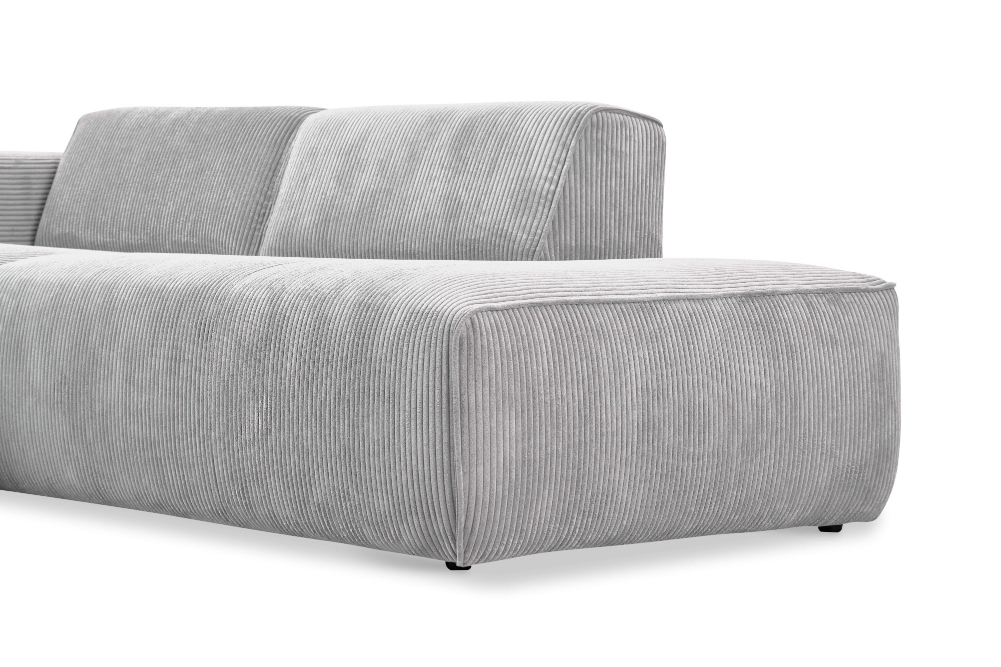 andas Ecksofa »Noord mit Kedernaht, Breite 227 cm, L-Form«, Cord, Struktur, Webstoff, mit Wellenunterfederung, Massivholzrahmen
