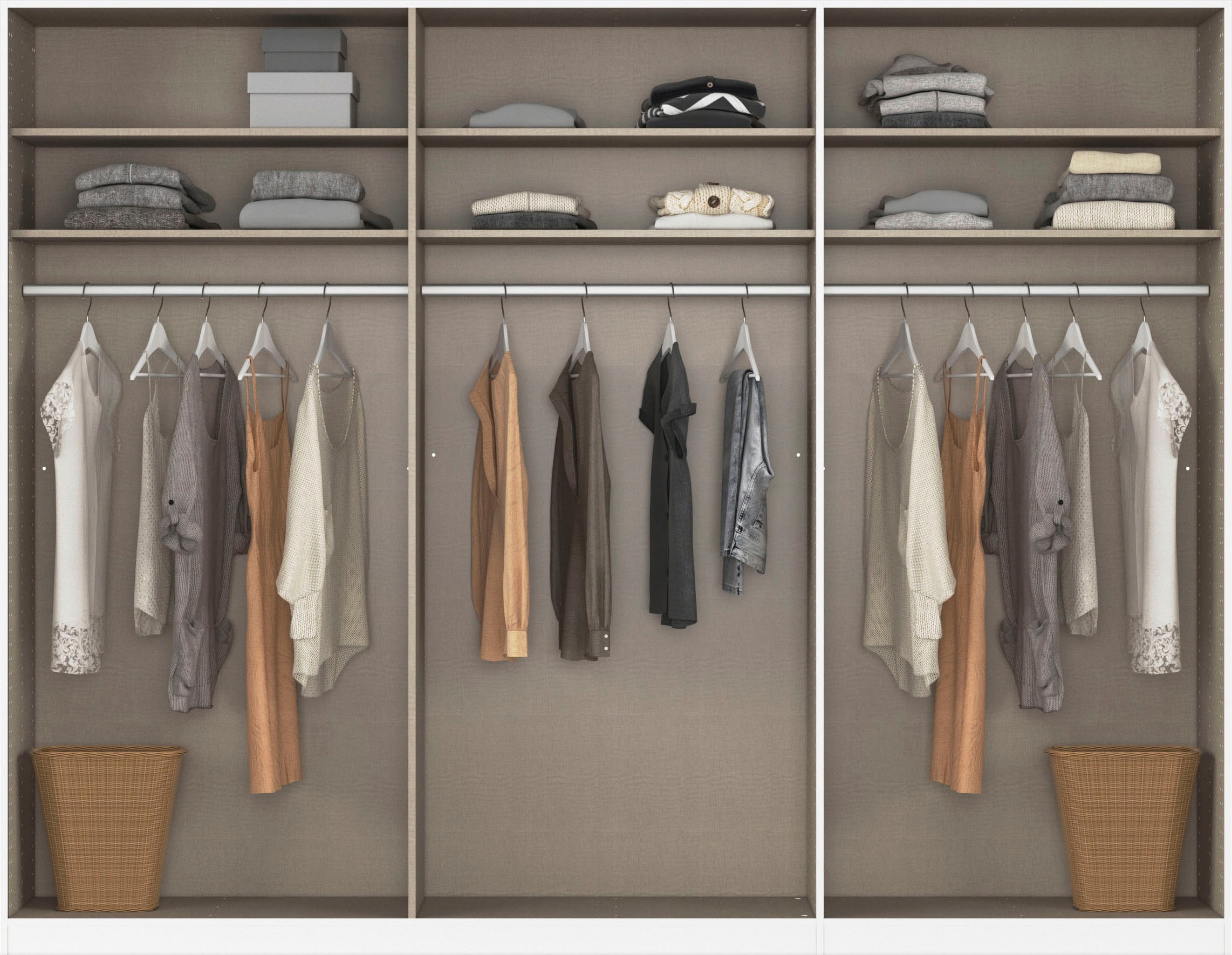 rauch Drehtürenschrank »Kleiderschrank Schrank Garderobe Garderobenschrank Stauraumwunder MODI«, optional mit Spiegel MADE IN GERMANY