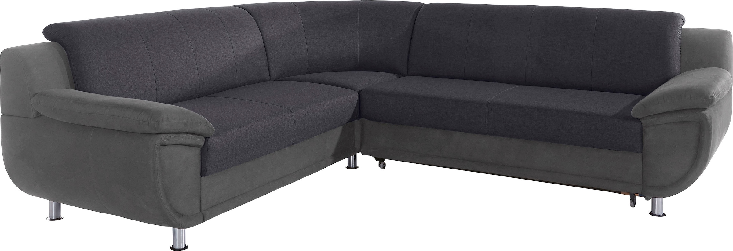 TRENDMANUFAKTUR Ecksofa »Rondo 3, zeitlos und modern, im Materialmix, L-Form«, wahlweise Federkern für hohen Sitzkomfort, wahlweise Bettfunktion