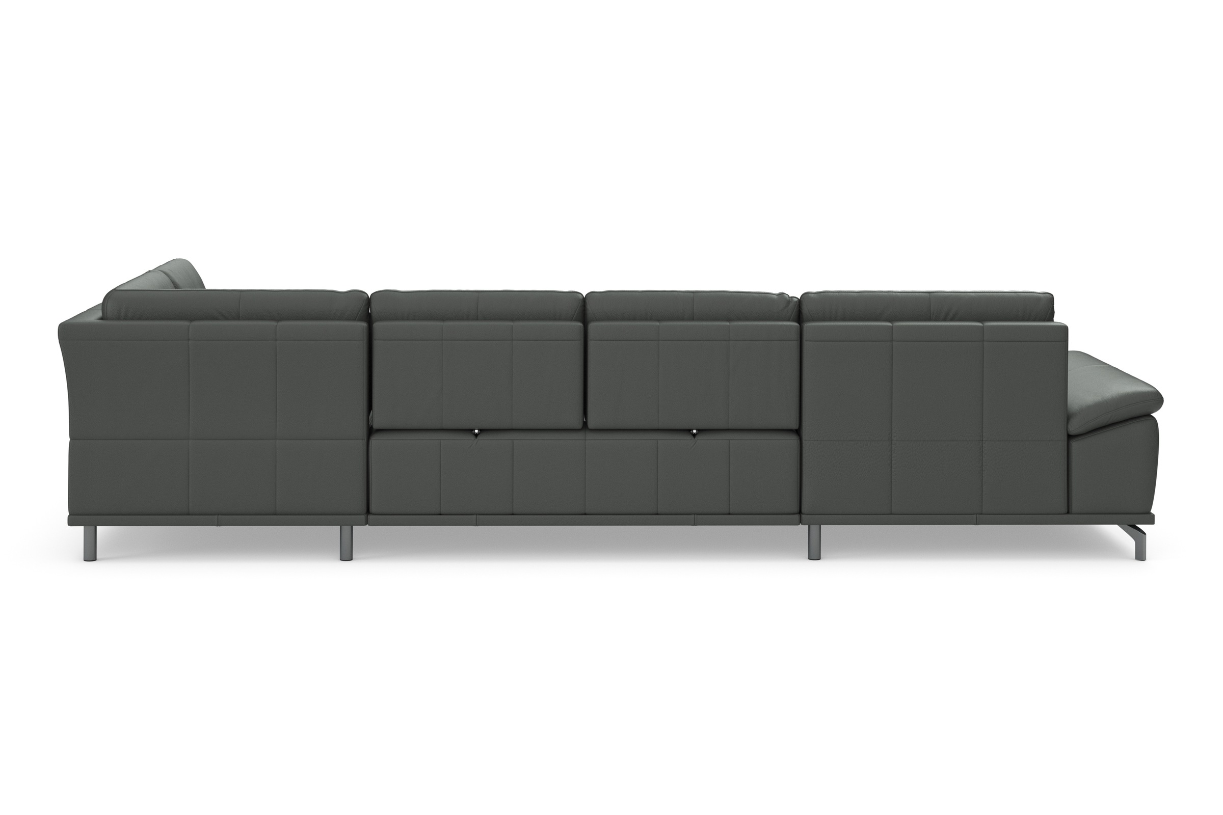 Places of Style Wohnlandschaft »Costello U-Form, B: 363 cm mit Sitztiefen-, Armteilverstellung &«, 3 Nierenkissen, optional Bettfunktion & Bettkasten