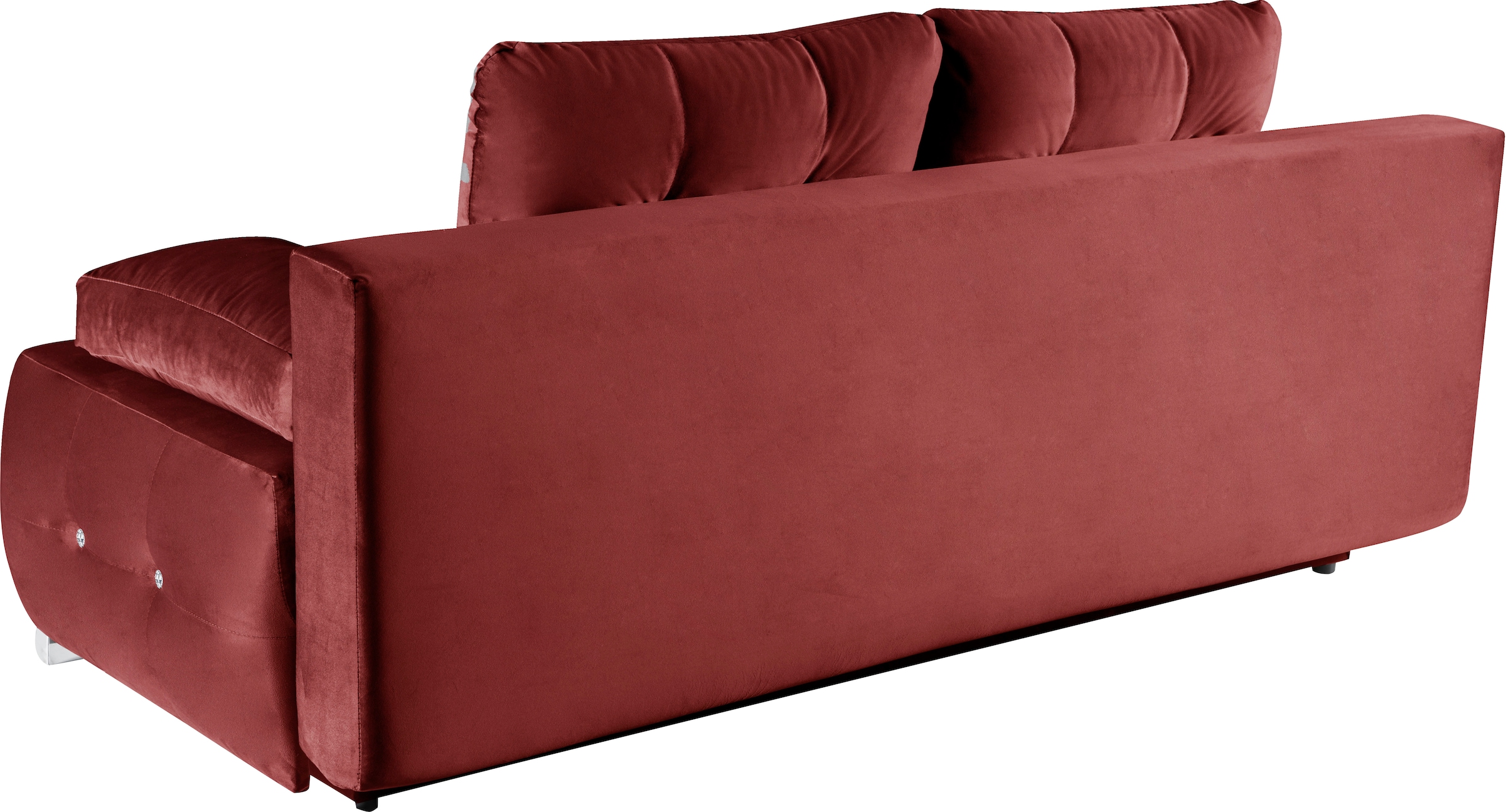 WERK2 Schlafsofa »Monaco«, 2-Sitzer Schlafcouch mit Bettkasten & funkelnden Ziersteinchen
