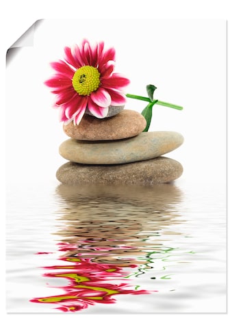 Artland Wandbild »Zen Spa Steine mit Blumen«, Zen, (1 St.), in vielen Größen &... kaufen