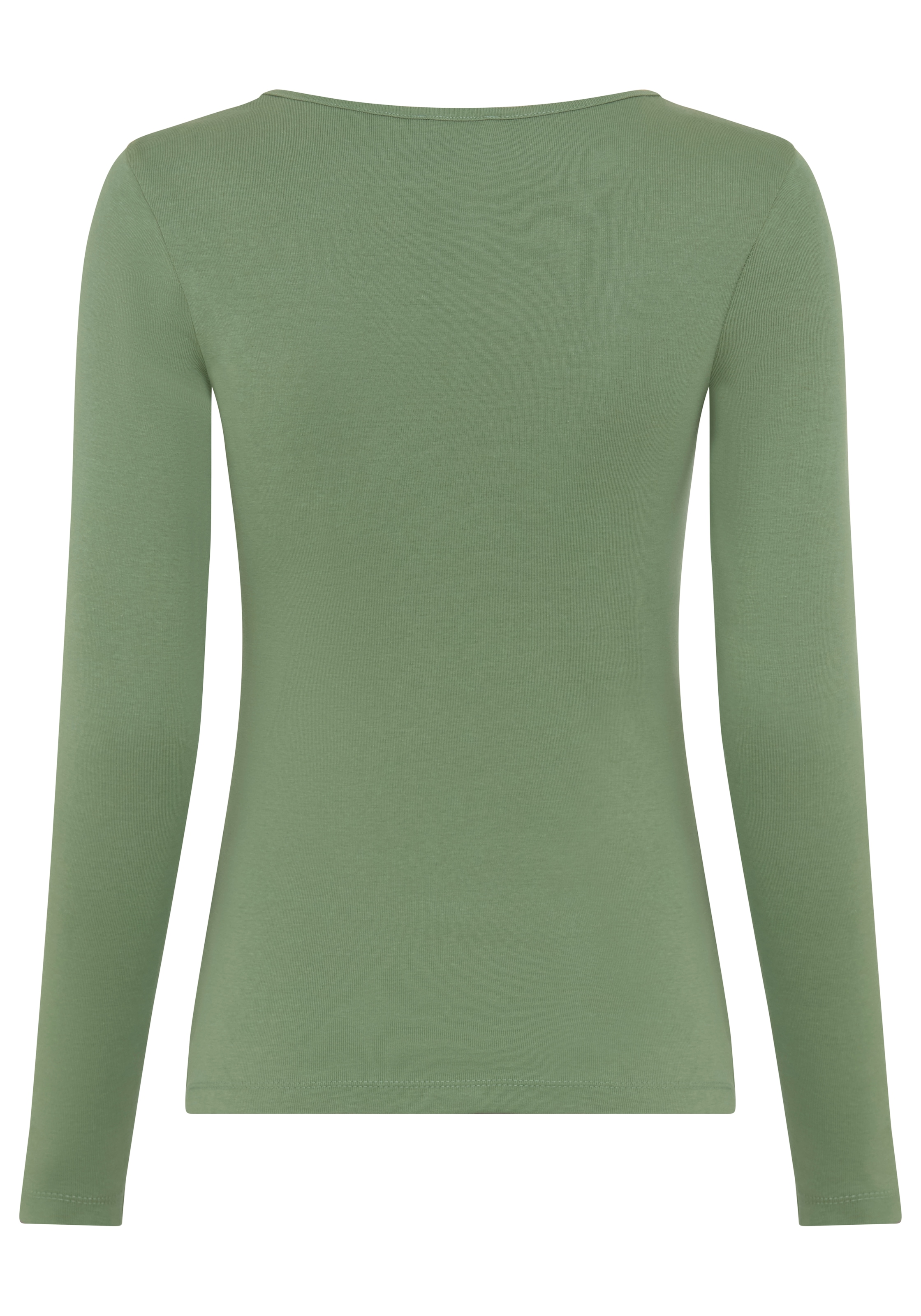 AJC Langarmshirt aus elastischer Baumwollmischung, sehr figurbetonte Passform