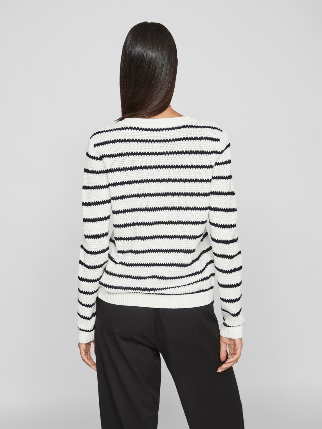 Vila Rundhalspullover »VIDALO O-NECK L/S STRIPE KNIT TOP- NOOS«