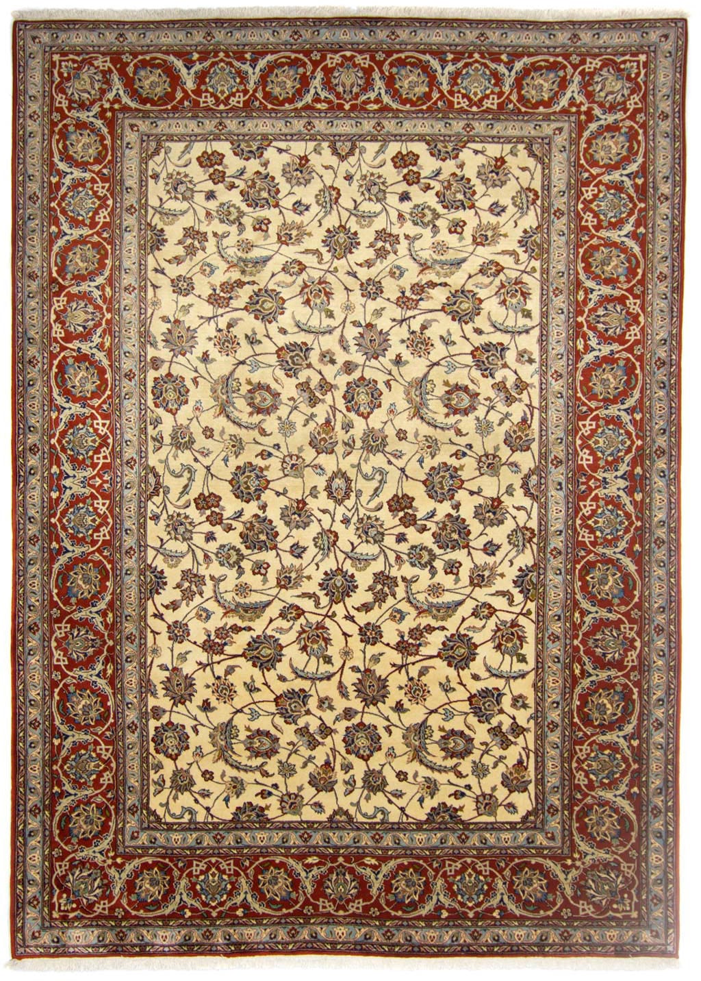 morgenland Wollteppich »Isfahan Durchgemustert Beige 367 x 253 cm«, rechtec günstig online kaufen