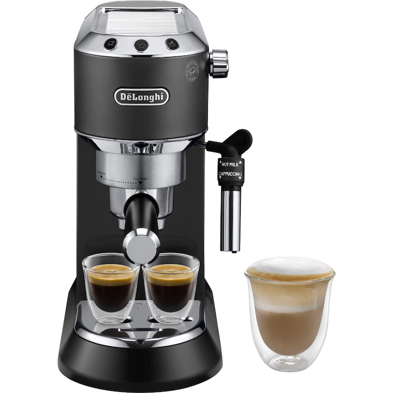 DE'LONGHI Espressomaschine »Dedica Style EC 685.B« Nur 15 cm breit, für E.S.E Pads geeignet, 1L, inkl. Milchschaumdüse schwarz