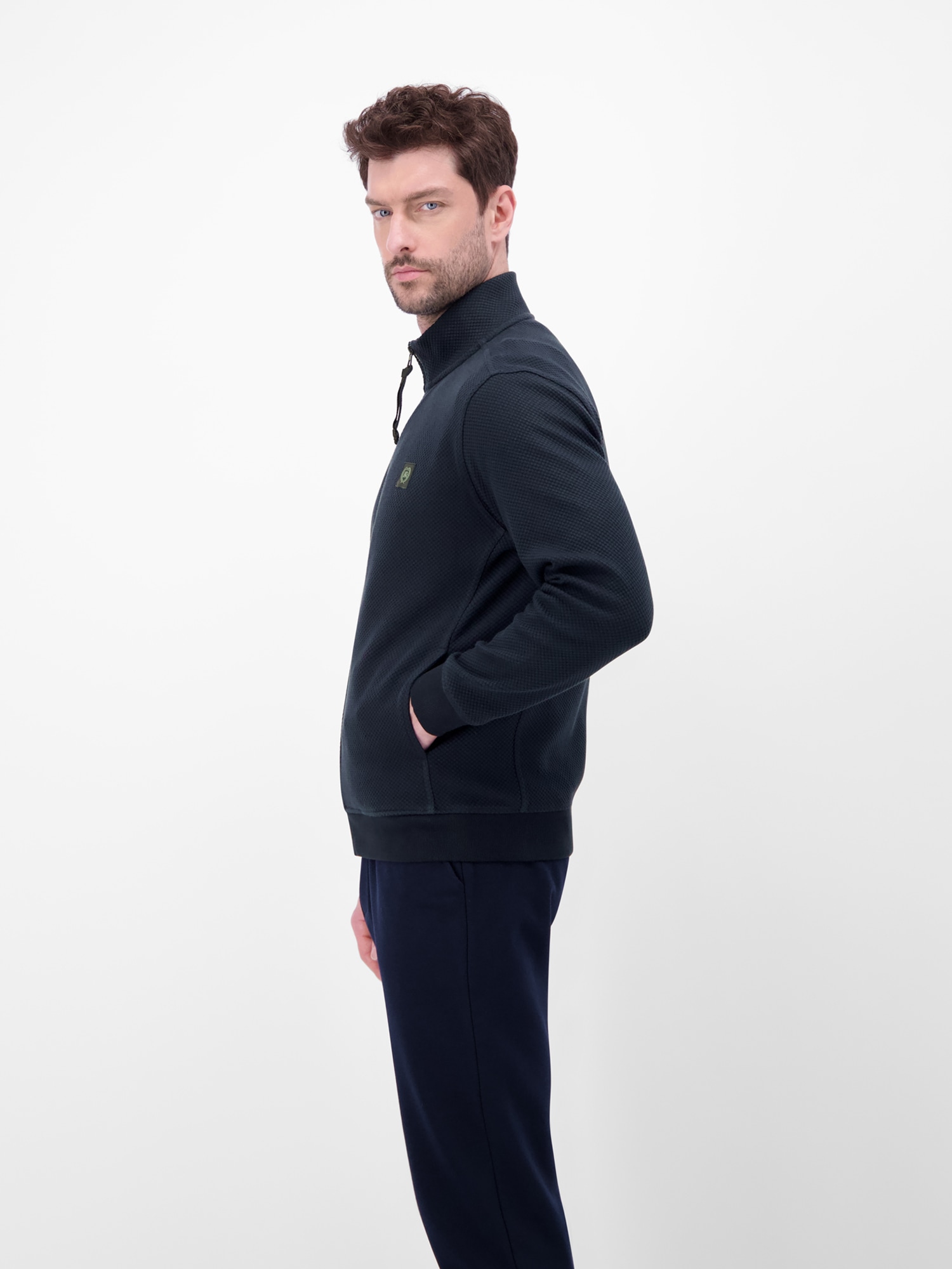 LERROS Sweatjacke »LERROS Sweatjacke aus flexiblem Baumwollmischgewebe«