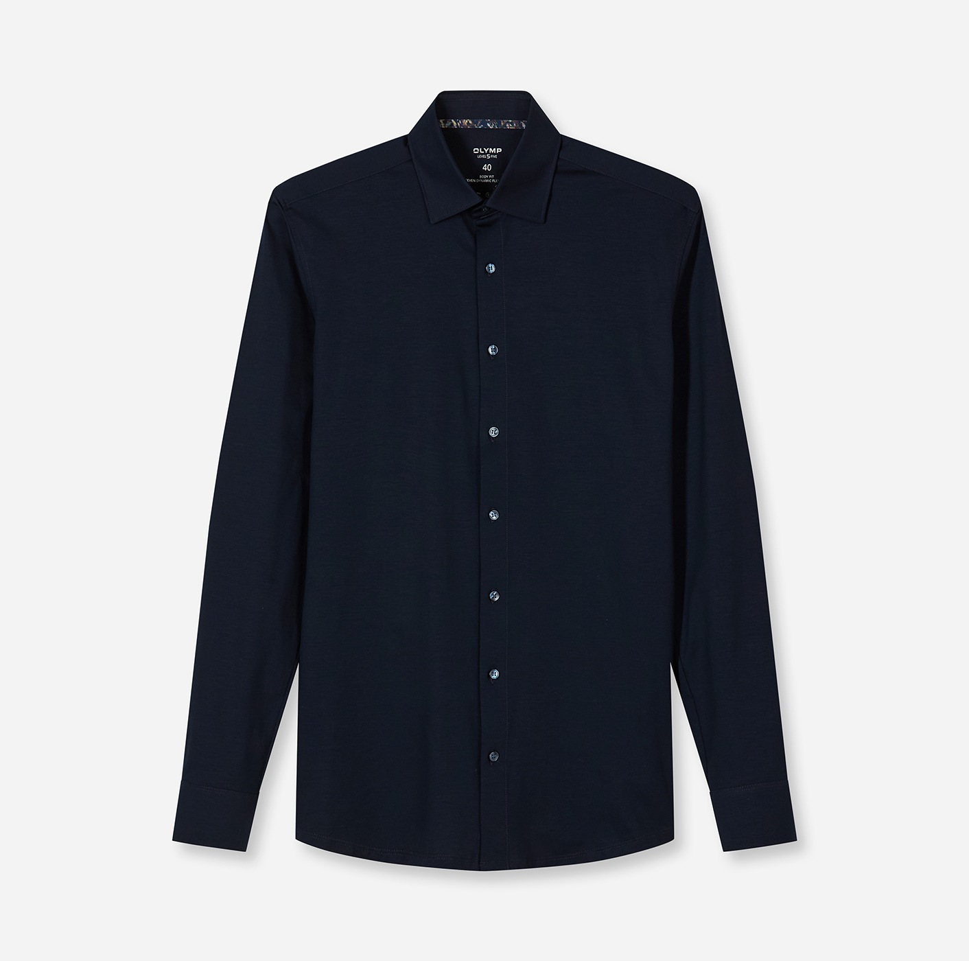 OLYMP Langarmhemd »Level Five 24/Seven« Businesshemd, body fit, New York Kentkragen, Jersey
