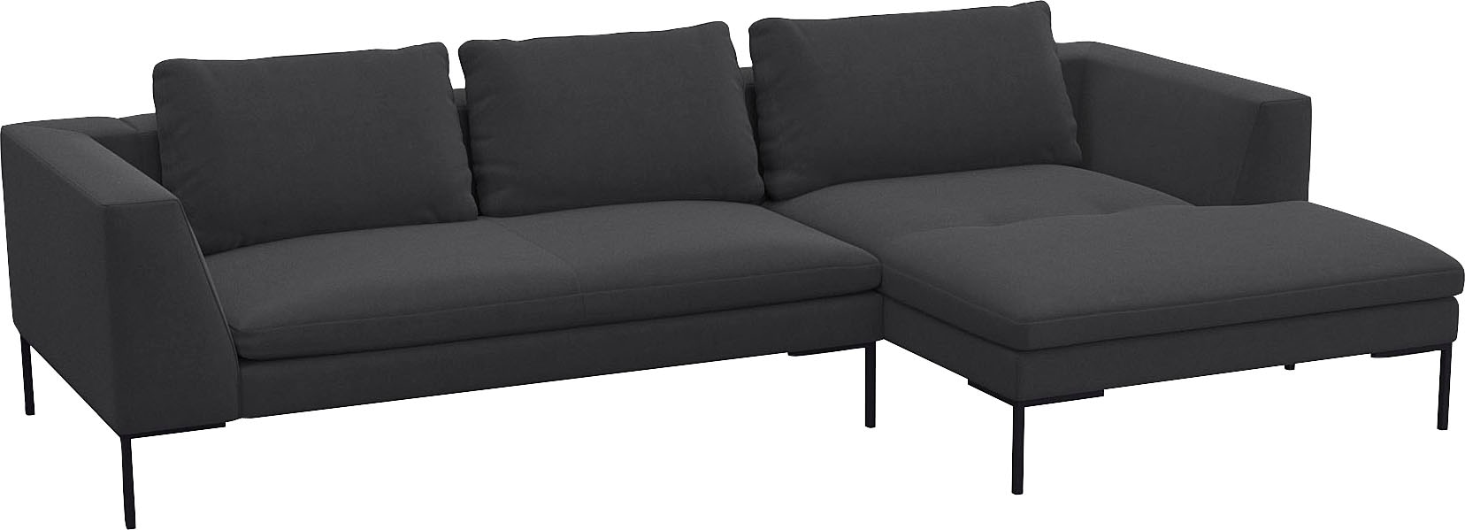 FLEXLUX Ecksofa "Loano", modernes Sofa, frei im Raum stellbar, lose Kissen, günstig online kaufen