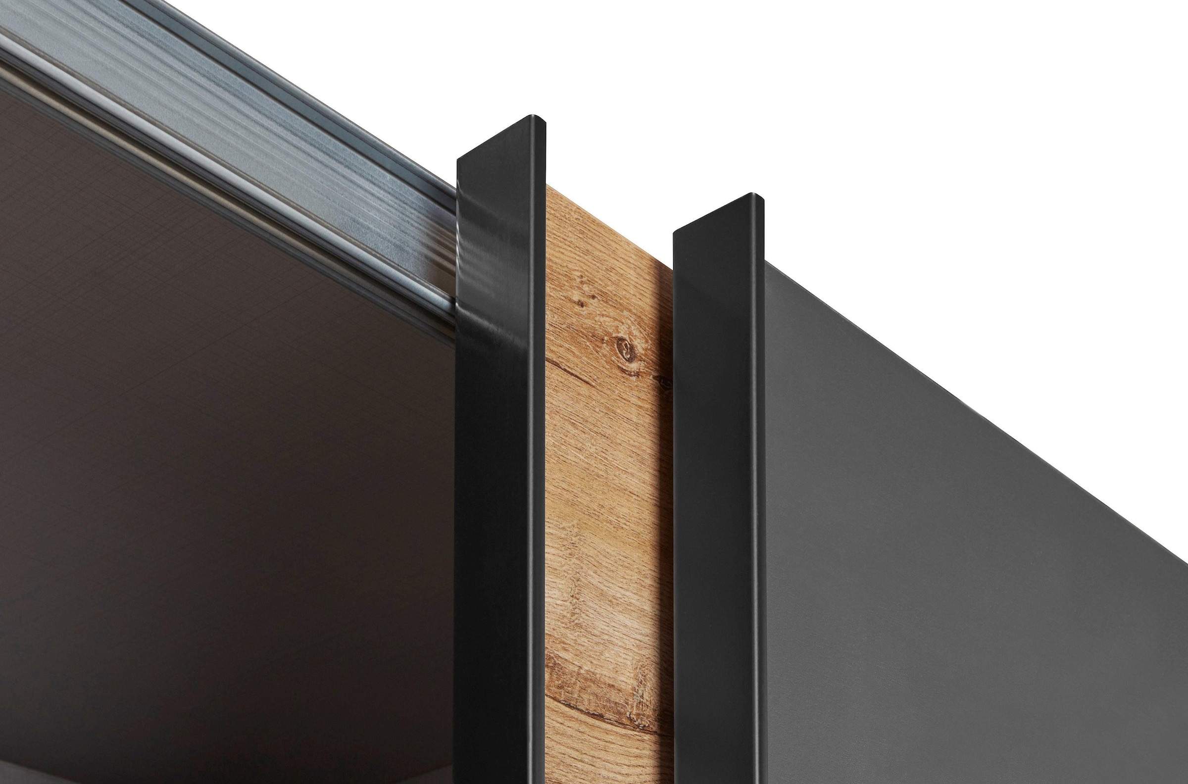 Wimex Schwebetürenschrank »Malmö, Kleiderschrank wahlweise mit oder ohne Spiegel«, Kleiderschrank im Industrial Design, 225 oder 270cm breit