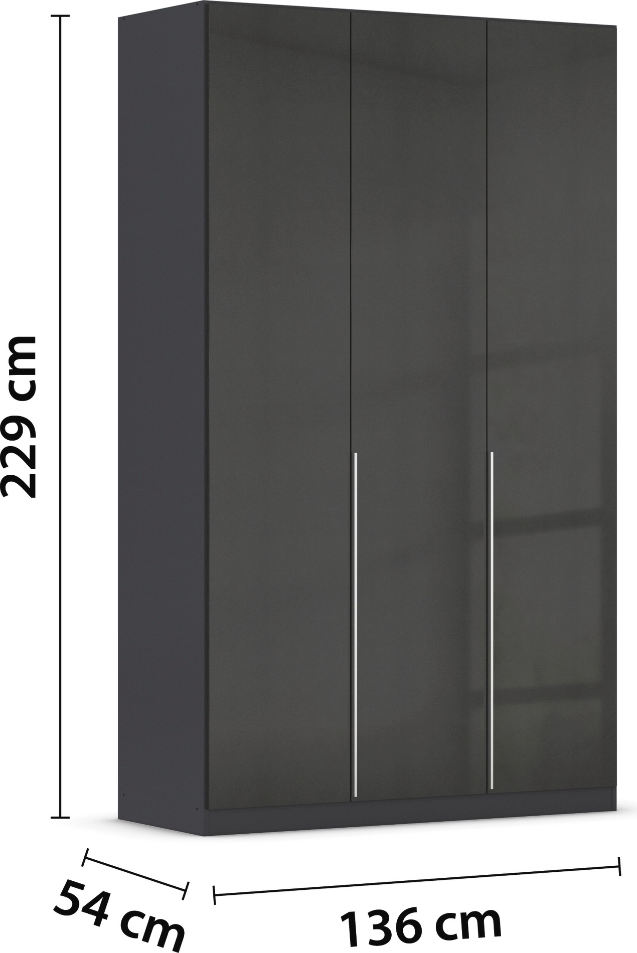 rauch Drehtürenschrank »Kleiderschrank Schrank Garderobe AGORDO TOPSELLER Schlafzimmer«, (in zwei Griff-Farben mit Dekor- oder Hochglanzfront), durchdachte Innenausstattung, in 6 Breiten und 2 Höhen MADE IN GERMANY