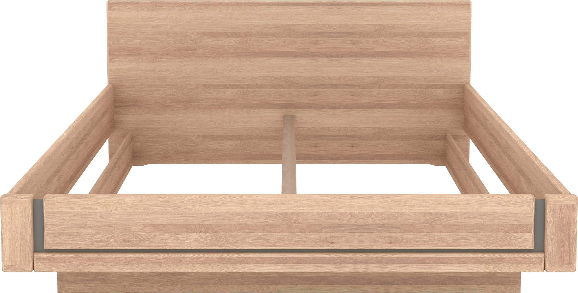 Musterring Holzbett »Sorrent, Bettgestell, Bettrahmen, teilmassiv Eiche«, (MADE IN GERMANY), Eiche teilmassiv, Liegehöhenverstellung, in schwebender Optik