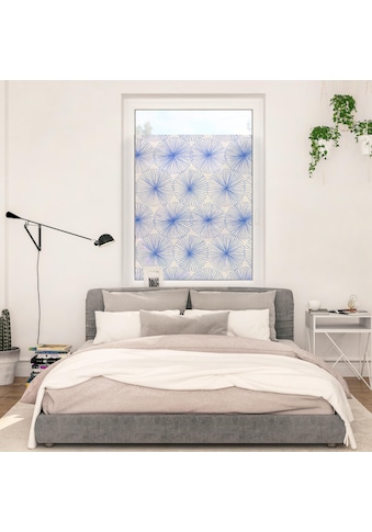 Fensterfolie »Fensterfolie selbstklebend, Sichtschutz, Flower wheel - Blau«, 1 St.,...