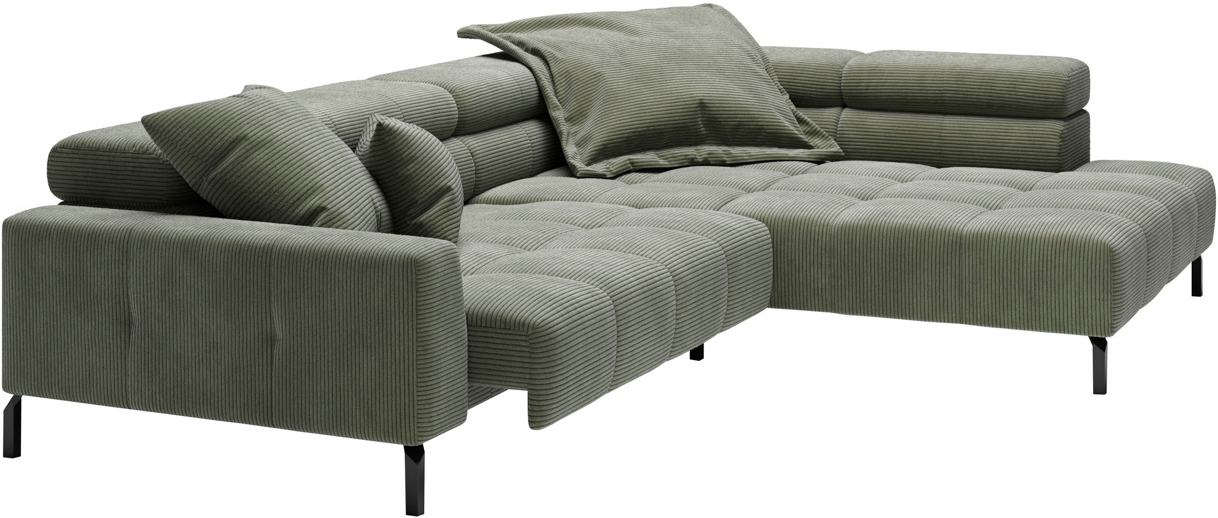 Places of Style Ecksofa »Claya, L-Form, incl. Kopfteilverstellung, Breite 311 cm«, wahlweise elektrischer Sitzvorzug