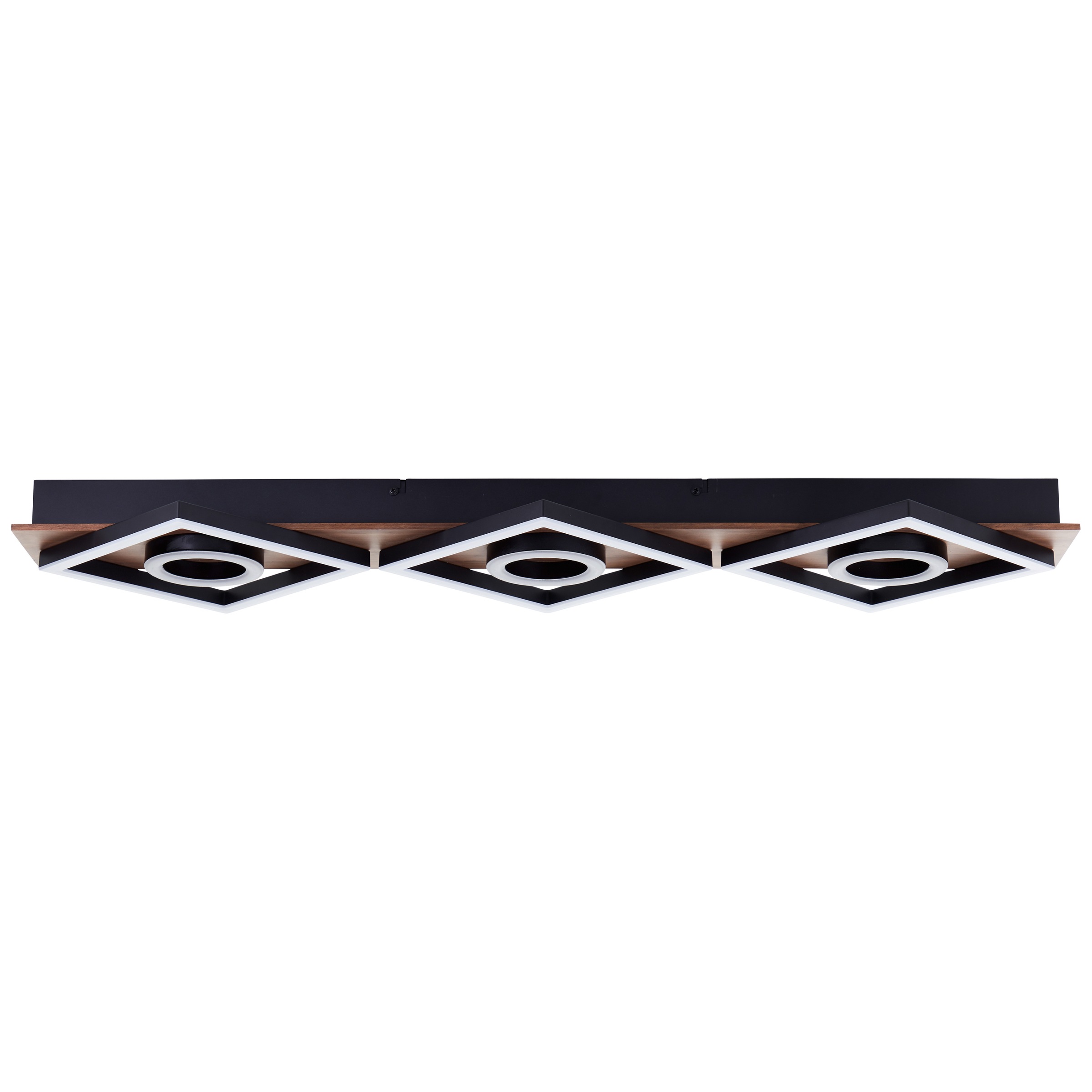 Brilliant LED Deckenleuchte »Maureen«, 88 x 28 cm, 3900 lm, 3-Stufen-dimmbar, 3000 K, Metall/Holz