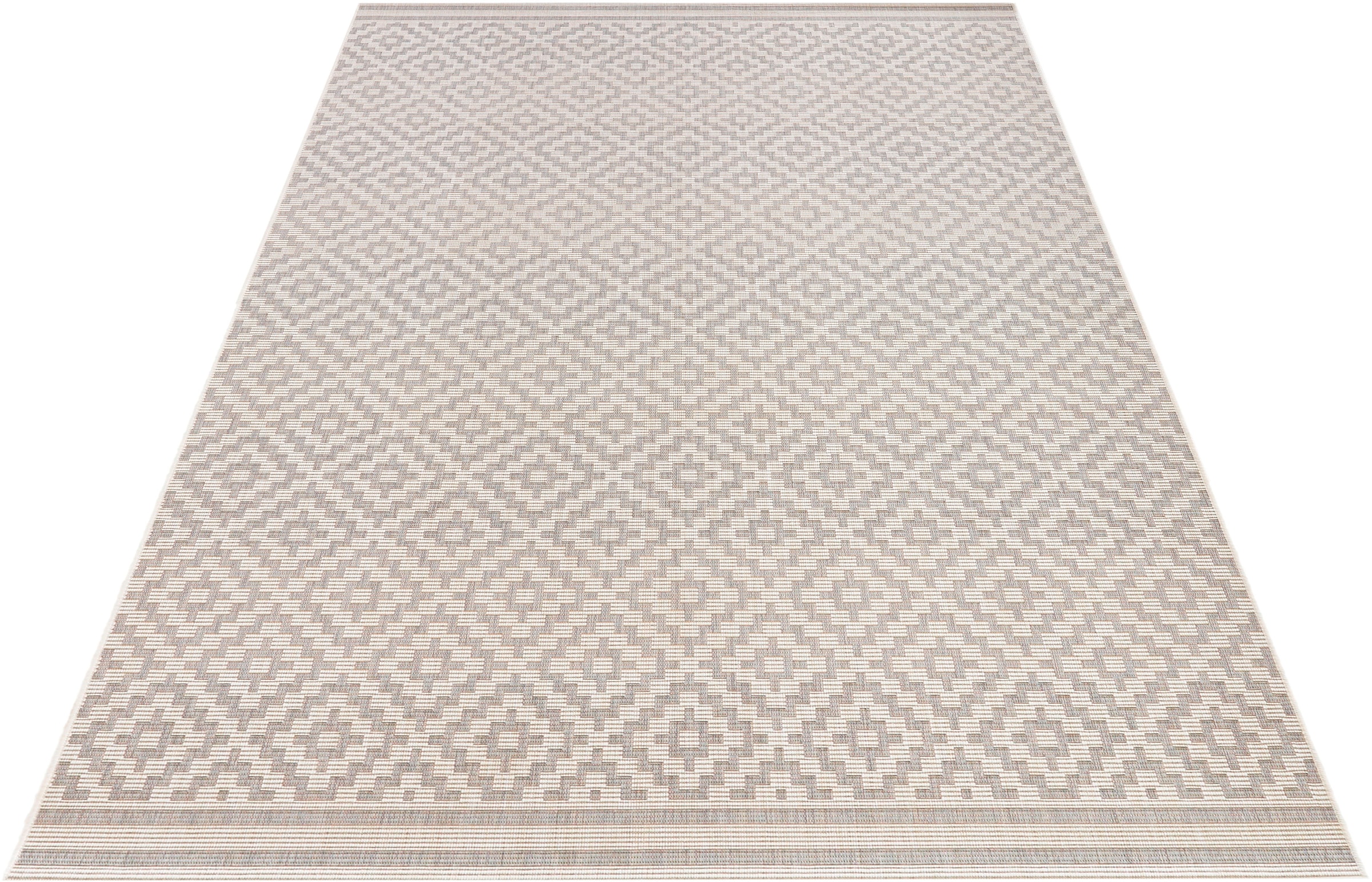 NORTHRUGS Teppich »Raute«, rechteckig, 8 mm Höhe, In-& Outdoor, Wetterfest, Balkon, Läufer, Wohnzimmer, Terrasse, Raute