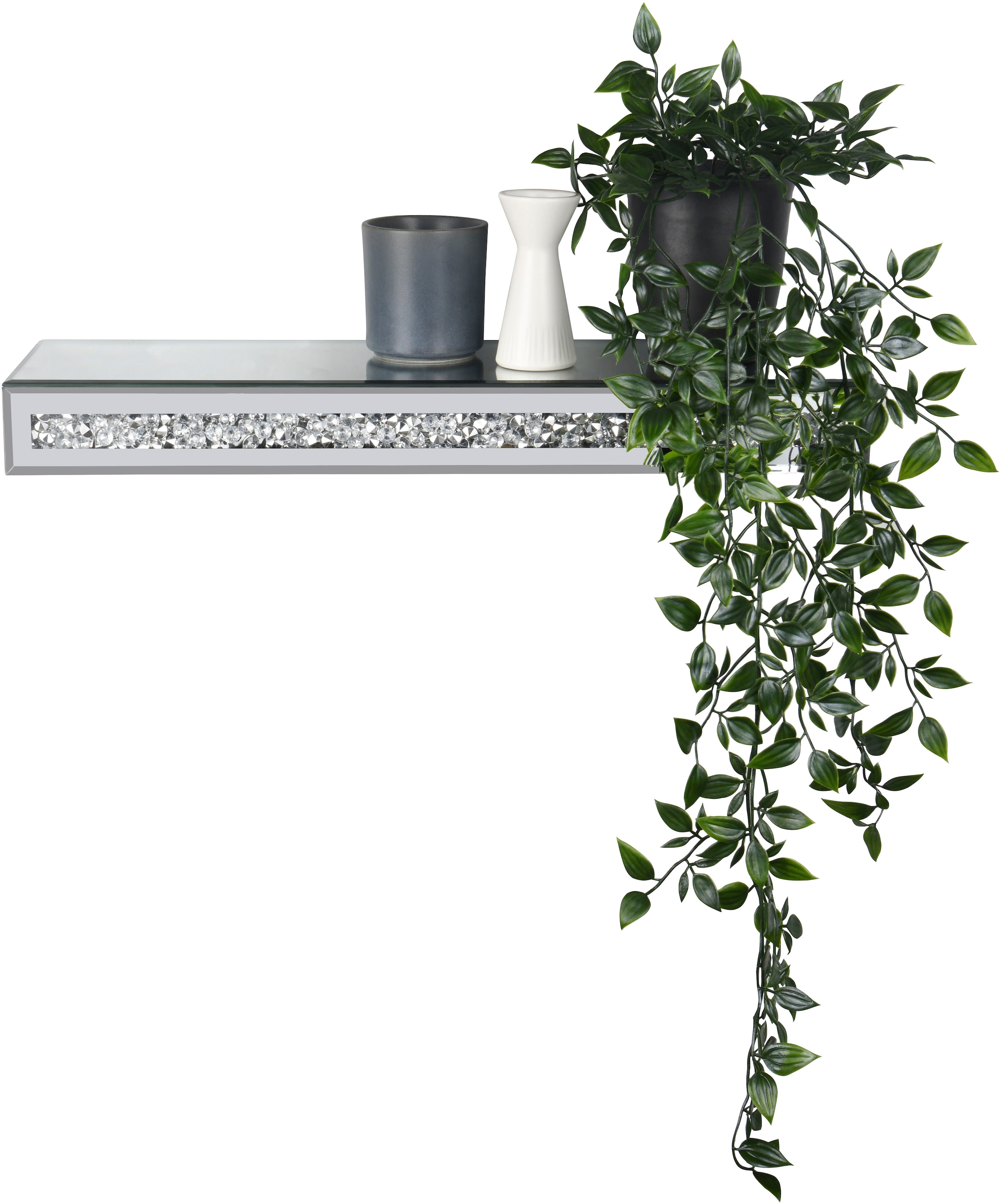 MIRRORS AND MORE Wandregal »Glitty« 1 Stk. tlg. Dekoratives Regal günstig online kaufen