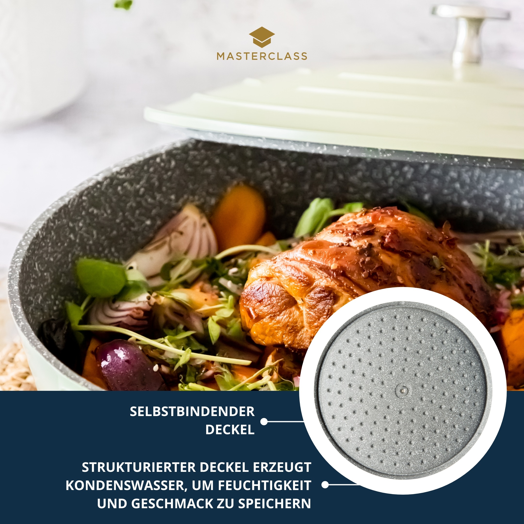 Master Class Kasserolle »MasterClass«, Aluminiumguss, flach, 2,5 L, ultraleicht, kratzfeste Antihaftbeschichtung, Induktion