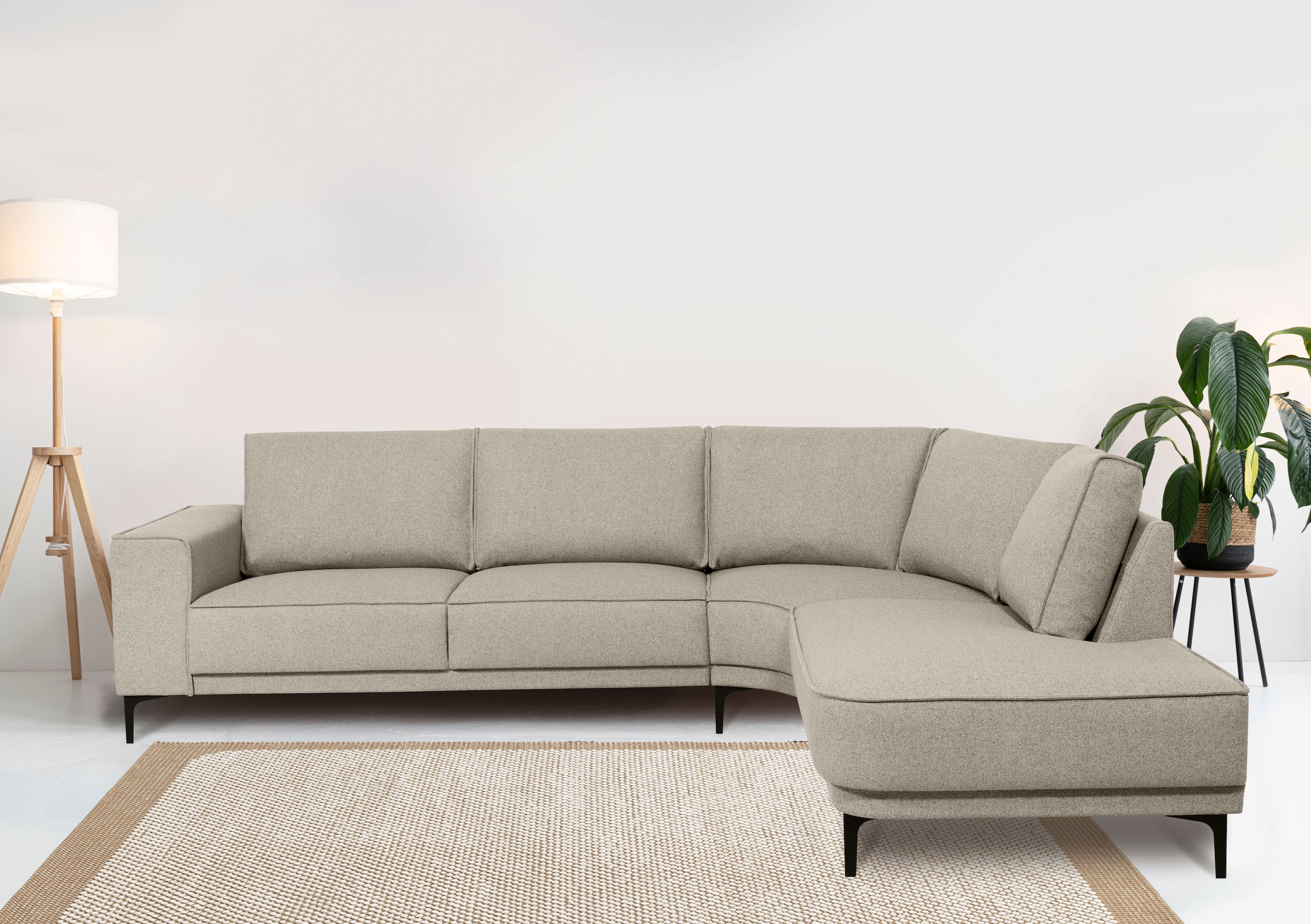 Places of Style Ecksofa »Casina«, mit abgerundeter Ottomane, in einem weich günstig online kaufen