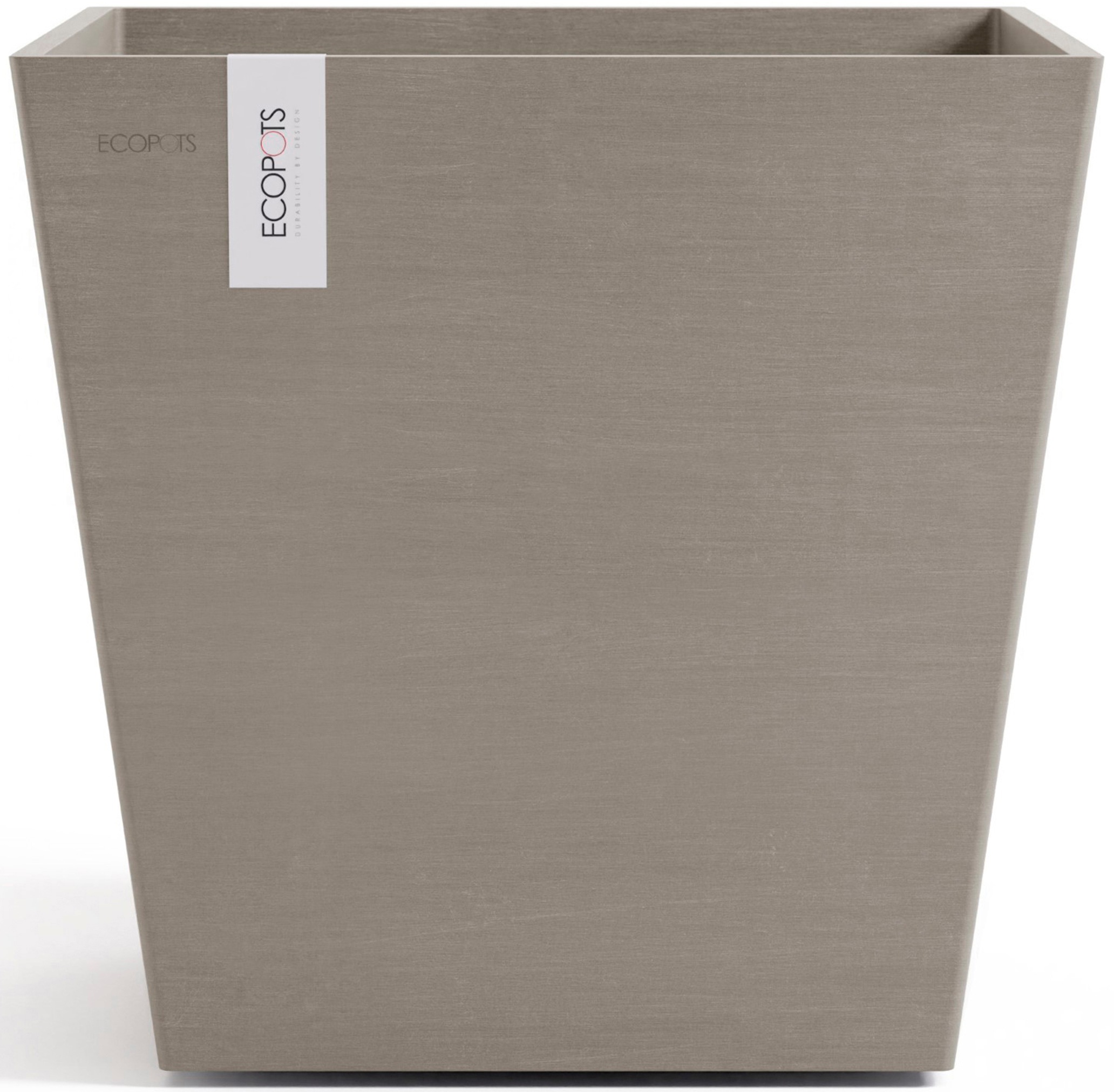ECOPOTS Blumentopf »Rotterdam 45 + Wassersystem Taupe« für innen und außen: frostsicher, bruchsicher und lichtbeständig