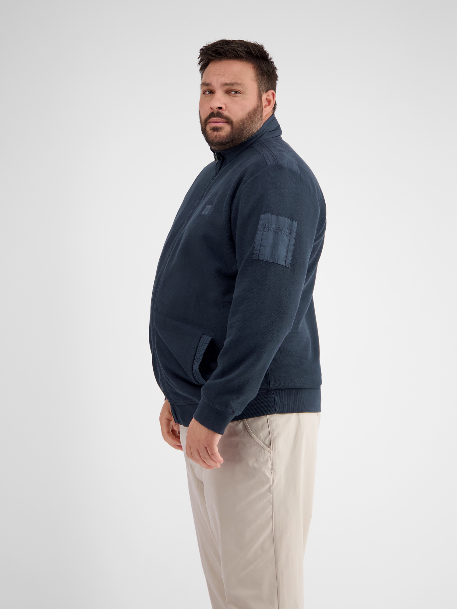 LERROS Sweatjacke »LERROS Sweatjacke mit Stehkragen«