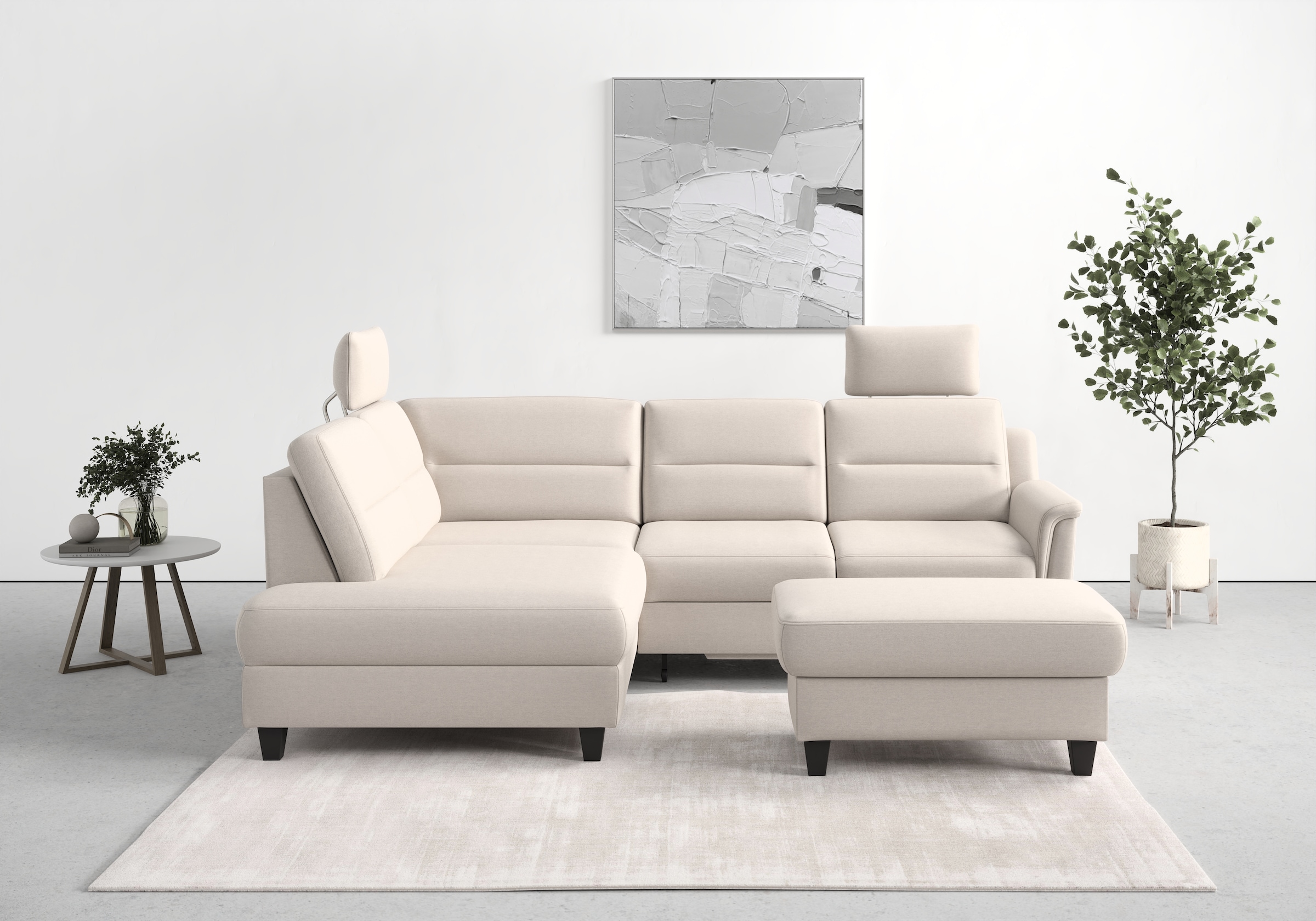 sit&more Ecksofa »Farö L-Form«, inklusive Federkern, wahlweise mit Bettfunk günstig online kaufen