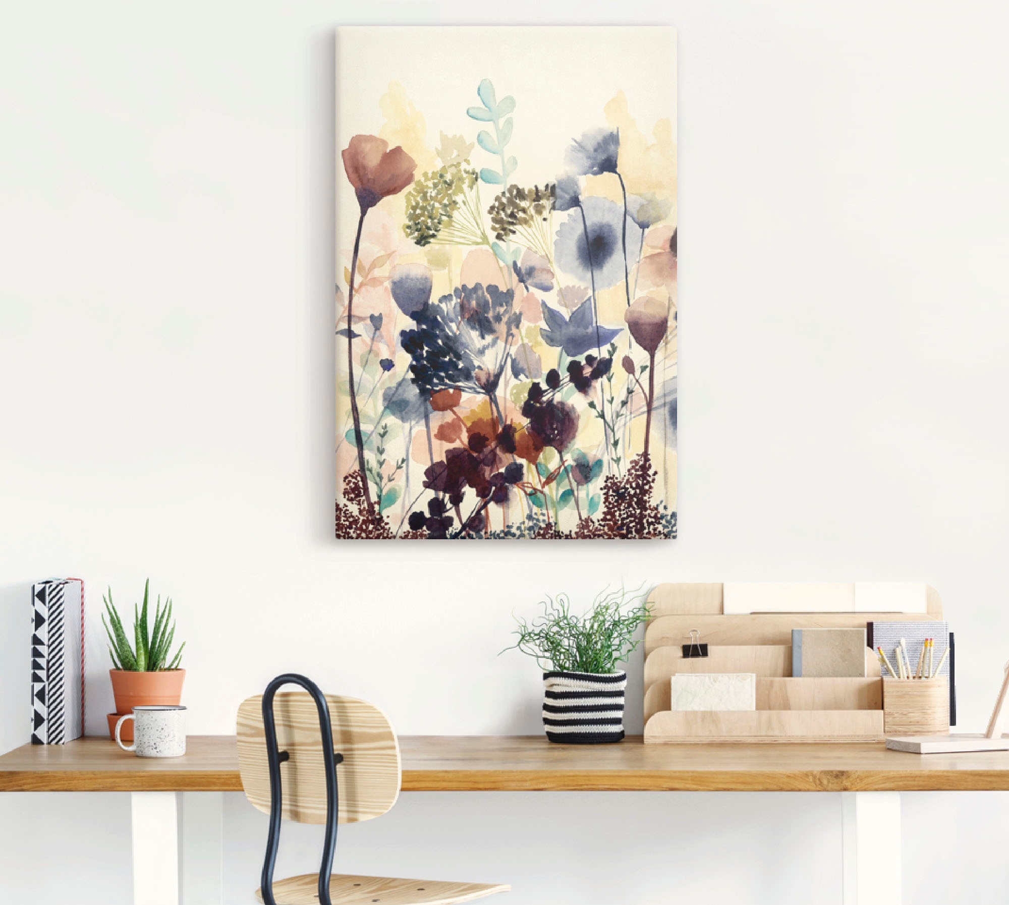 Artland Wandbild "Sonnengetrocknete Blüten I", Blumenwiese, (1 St.), als Al günstig online kaufen