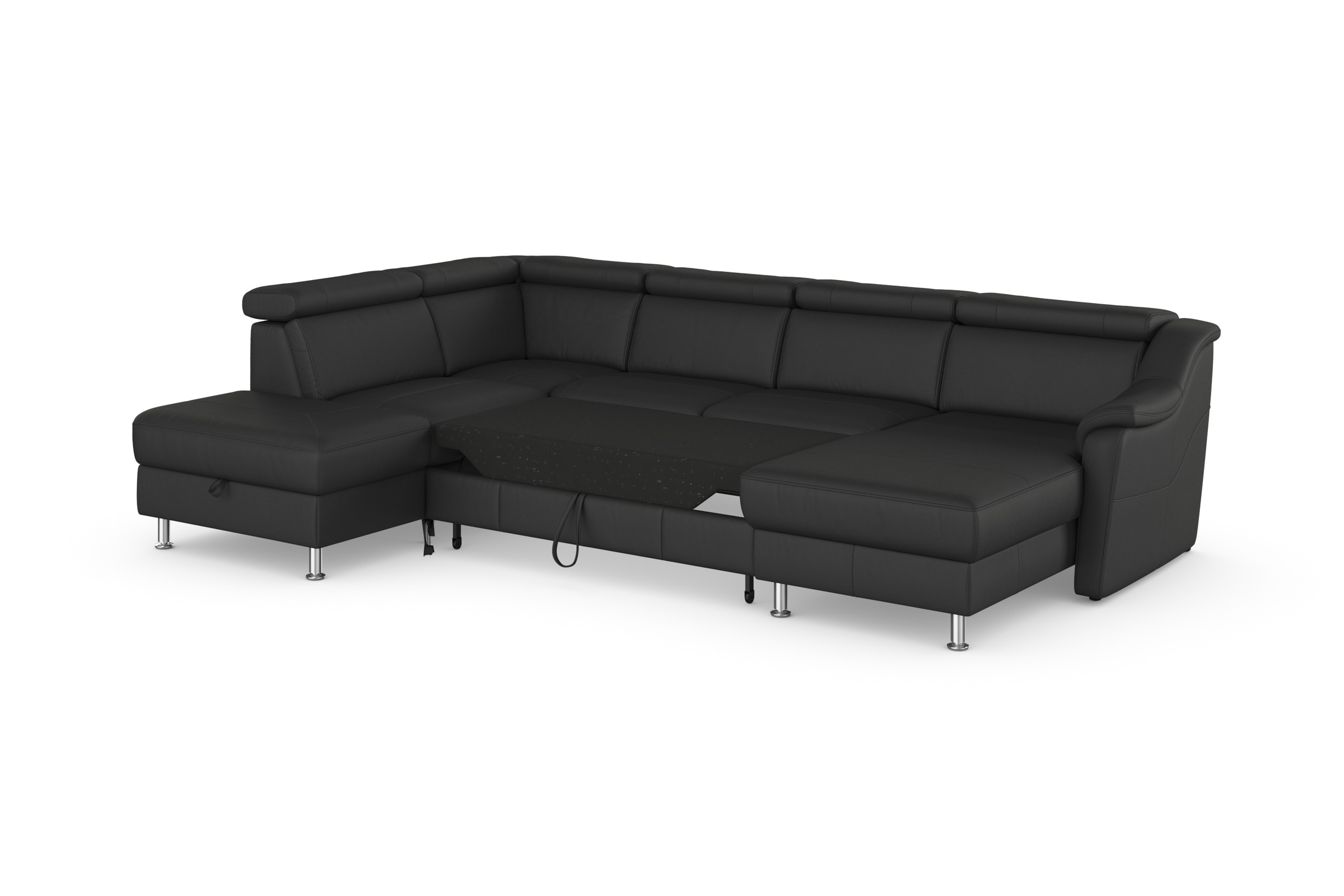 sit&more Wohnlandschaft »Freetown U-Form«, Kopfteilverstellung und Federkern, wahlweise mit Bettfunktion