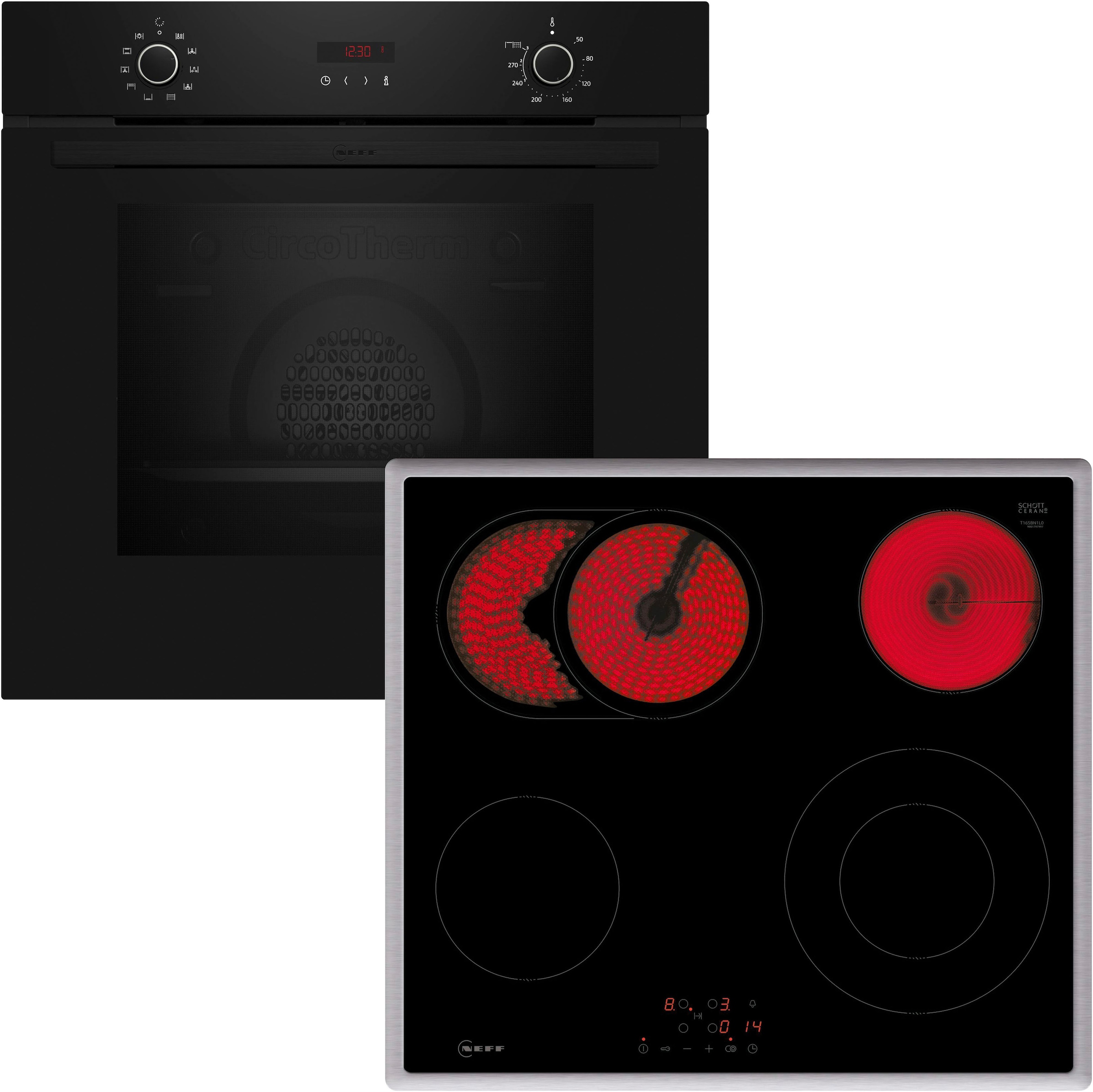 NEFF Backofen-Set »B2CCG6AK0«, mit Teleskopauszug nachrüstbar, Pyrolyse-Sel günstig online kaufen