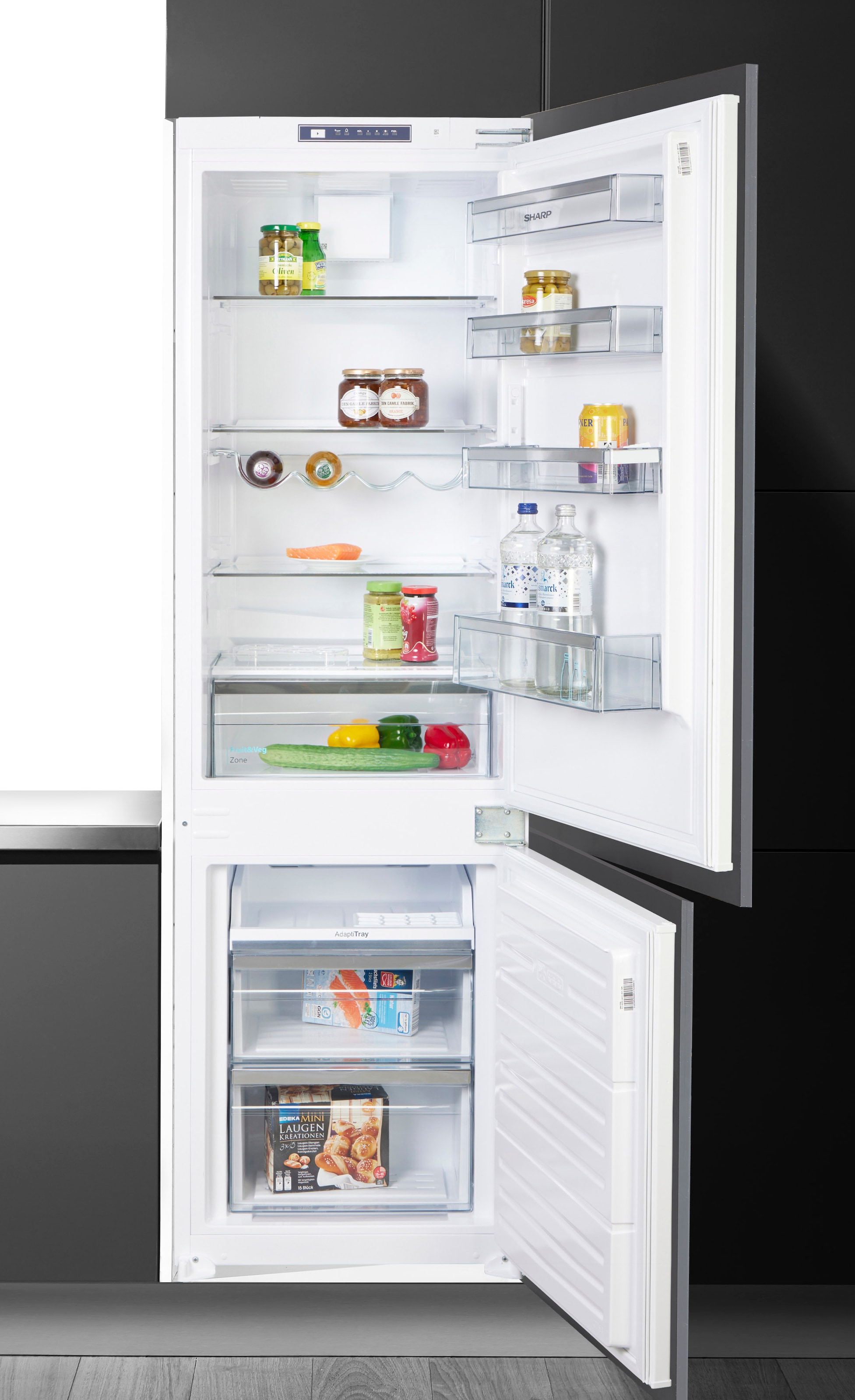 Sharp Einbaukühlgefrierkombination »SJ-BD237E1X-EU«, (178er Nische), Schlepptür