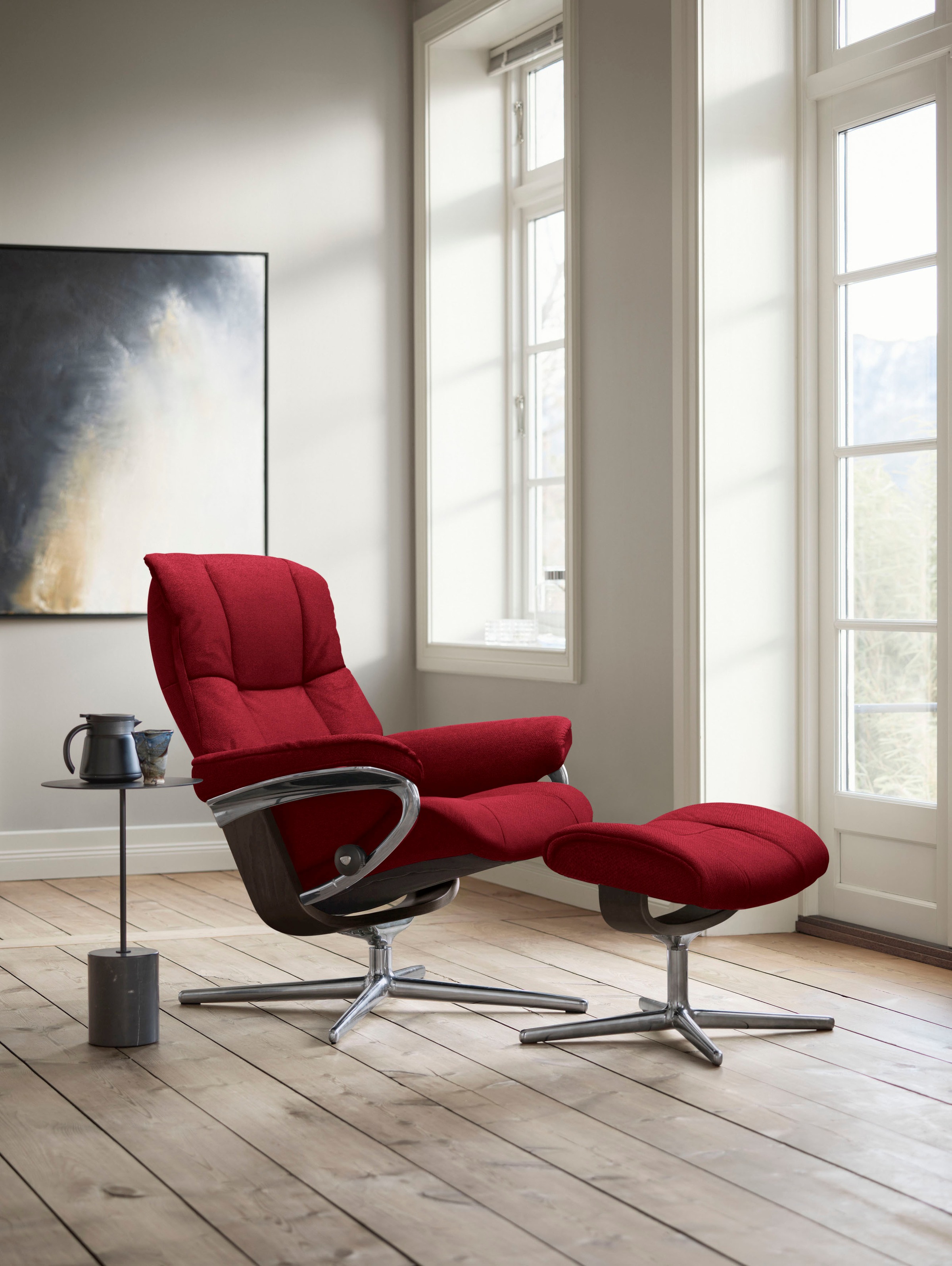 Stressless® Fußhocker »Mayfair«, mit Cross Base, Größe S, M & L, Holzakzent Wenge