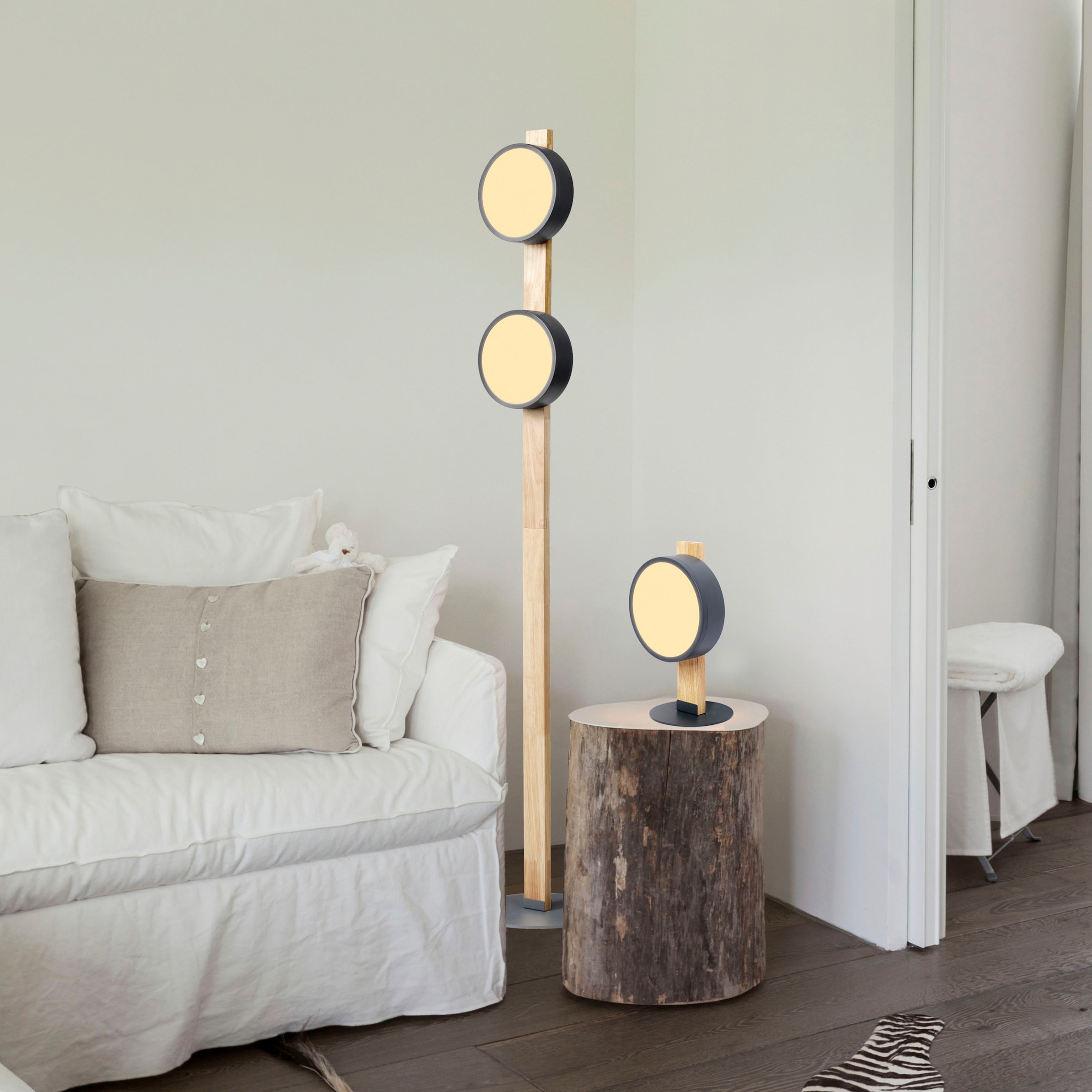 andas LED Stehlampe »Fjälla«, 2 flammig, Leuchtmittel LED-Board | LED fest integriert, Treiber tauschbar, Leuchtmittel fest verbaut, 3-stufen schaltbar