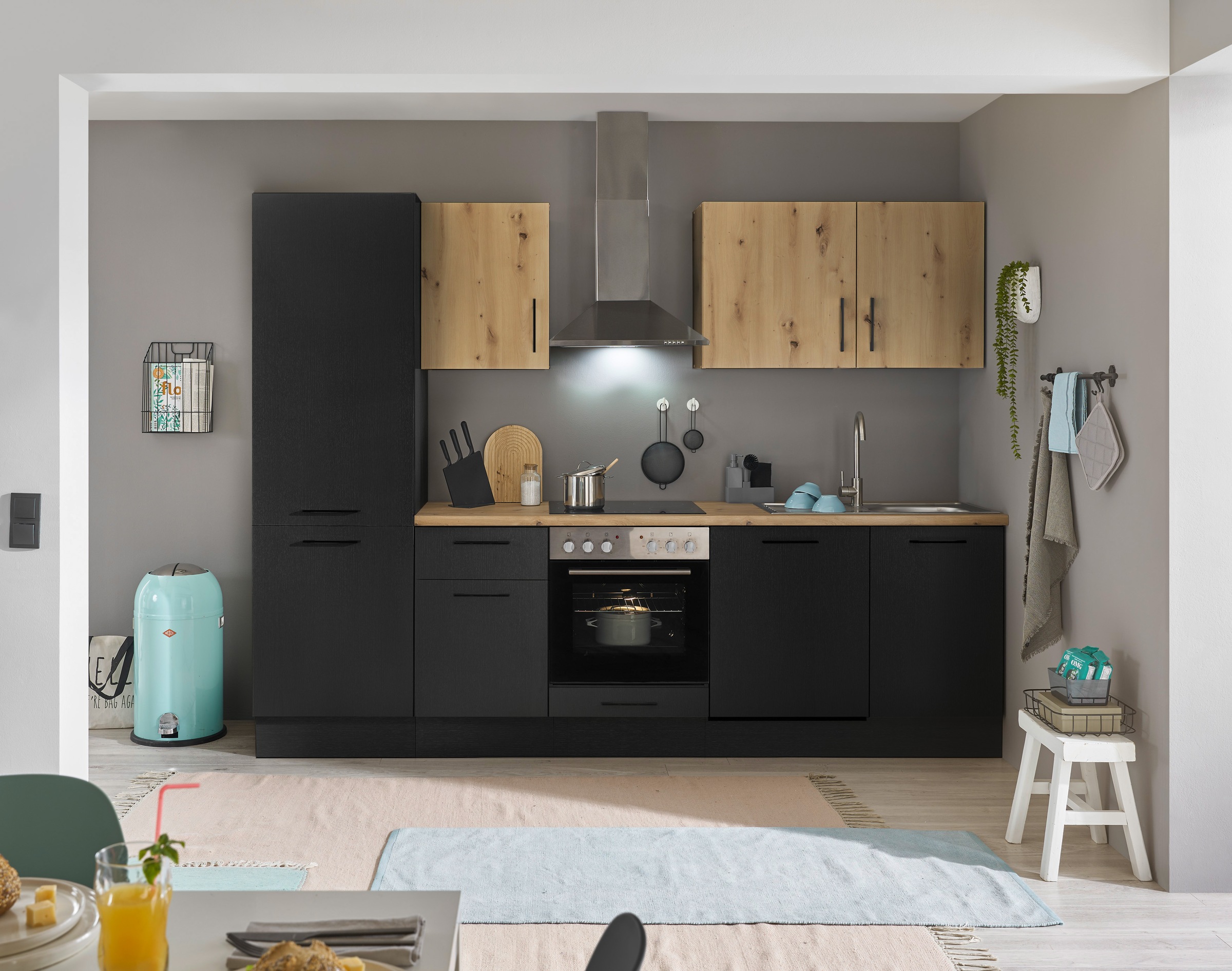 BASIC by Balculina Küchenzeile »Turin«, Breite 280 cm, wahlweise mit E-Geräten