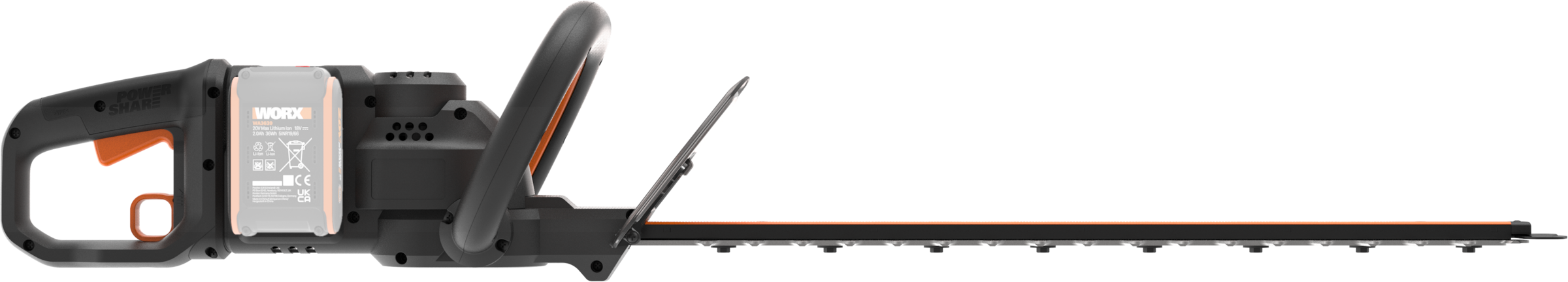 Worx Akku-Heckenschere »WG286E.9 Nitro Profi«, 58 cm Schnittlänge, 27 mm Zahnabstand, ohne Akku und Ladegerät