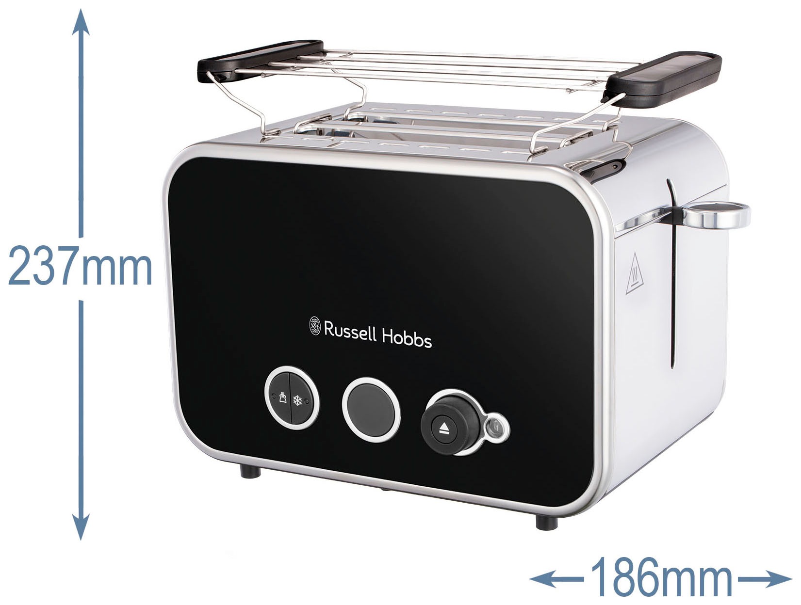 RUSSELL HOBBS Toaster »Distinctions Schwarz 26430-56«, 2 kurze Schlitze, für 2 Scheiben, 1600 W